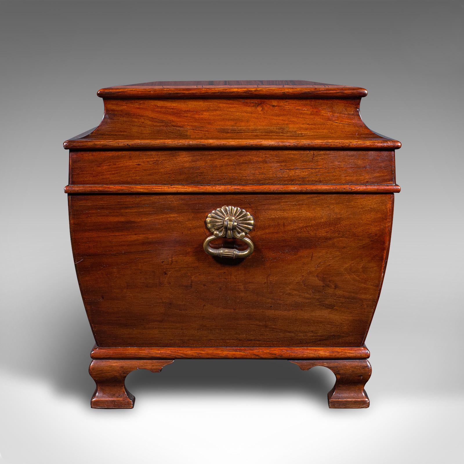 Caja antigua para mezclar té, inglesa, caddy para hojas sueltas, Regencia, 1820 en Bueno estado para la venta en Hele, Devon, GB