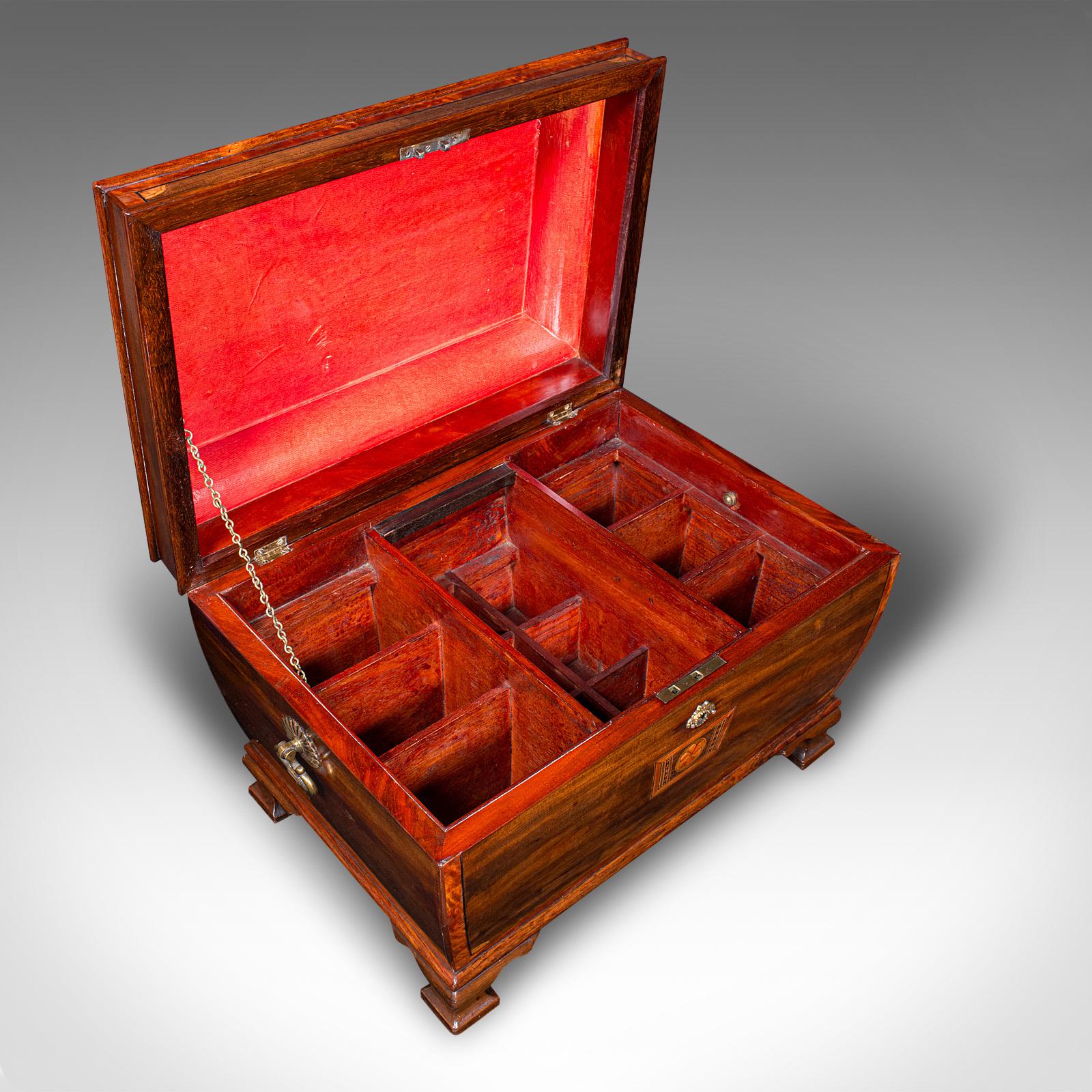 Caja antigua para mezclar té, inglesa, caddy para hojas sueltas, Regencia, 1820 en venta 1