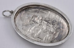 Antique Dreamy Sterling Man in the Moon Locket