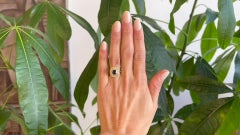 Antique Dreicer & Co. Sapphire Diamond 18 Karat Yellow Gold Halo Ring