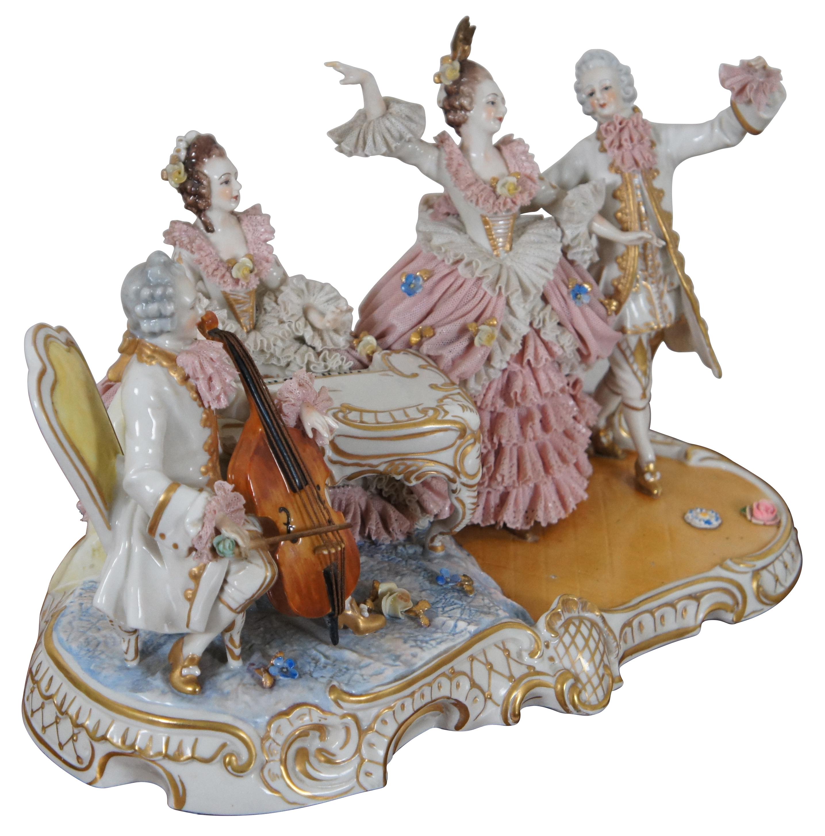 dresden figurines with lace