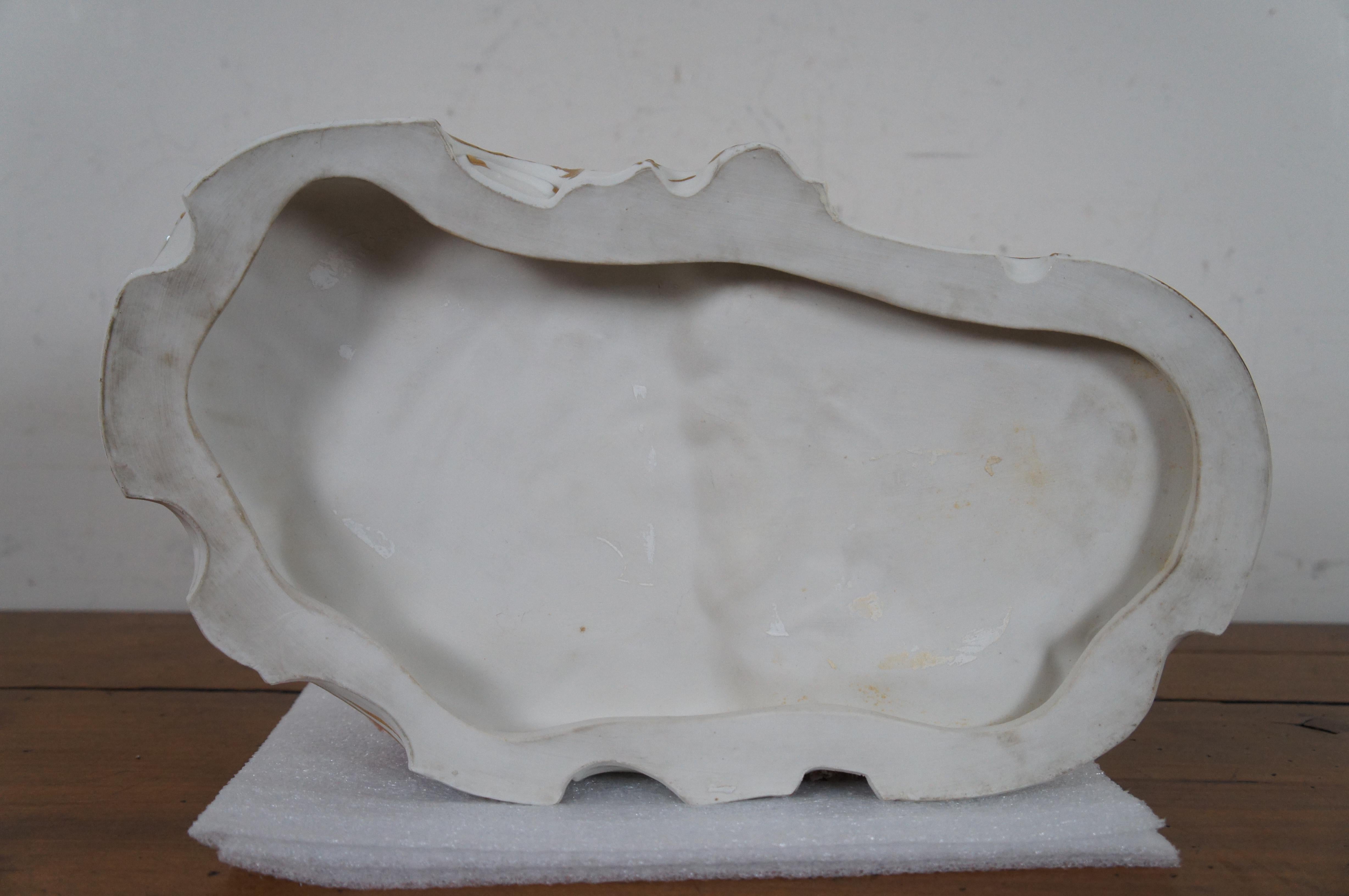 Antique Dresden Capodimonte Porcelain Lace Music Room Group Cello Piano In Good Condition In Dayton, OH