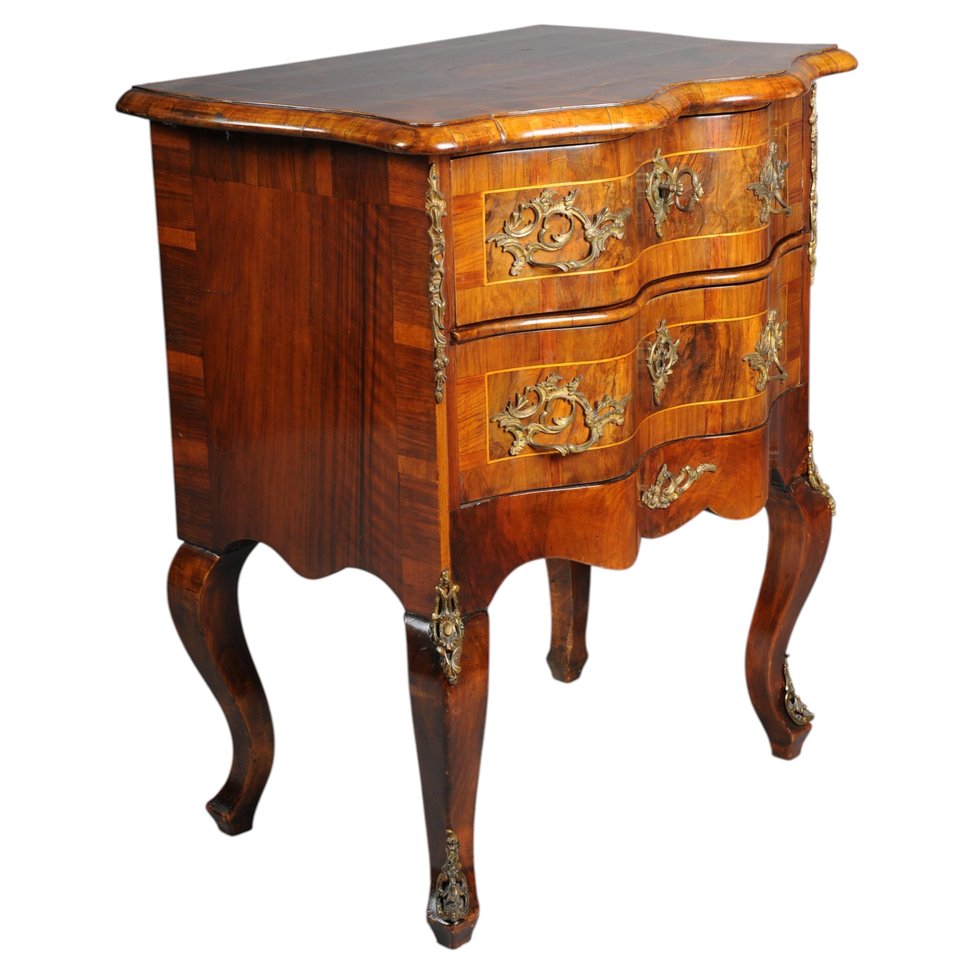 Antique Dresden Chest of Drawers, Oak with Walnut Veneer, circa 1870 No.2