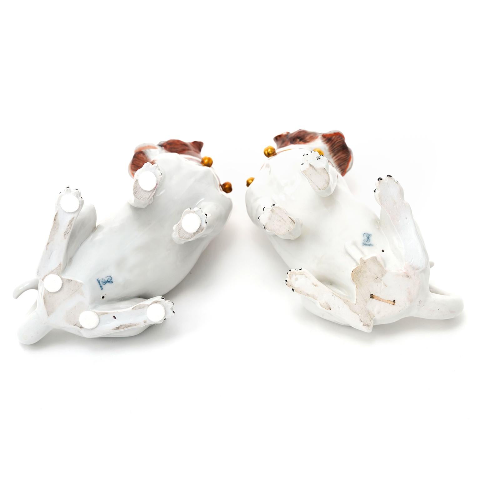 Antique Dresden Porcelain Pugs 5