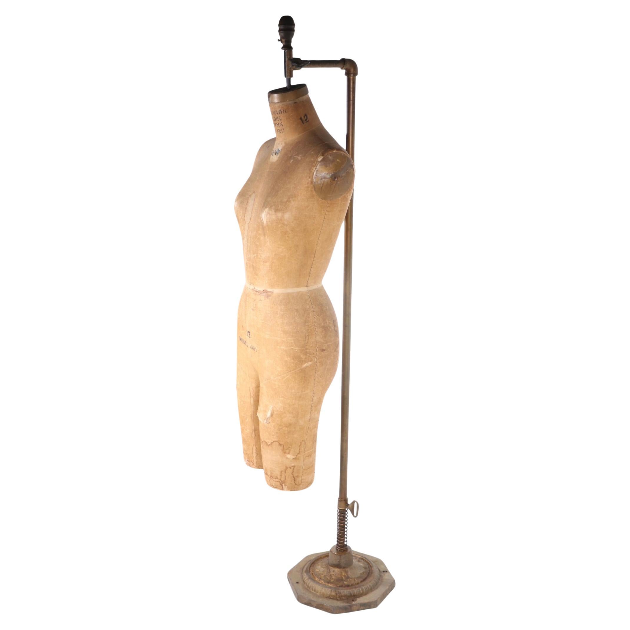 Antique Dress Form by "Superior Model Form" For Sale