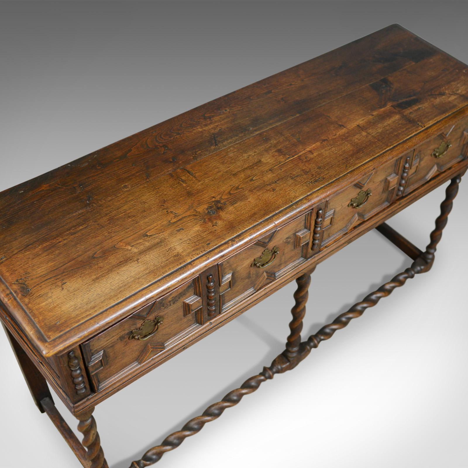 Antique Dresser Base, Early 18th Century, English, Oak, Sideboard, circa 1700 1