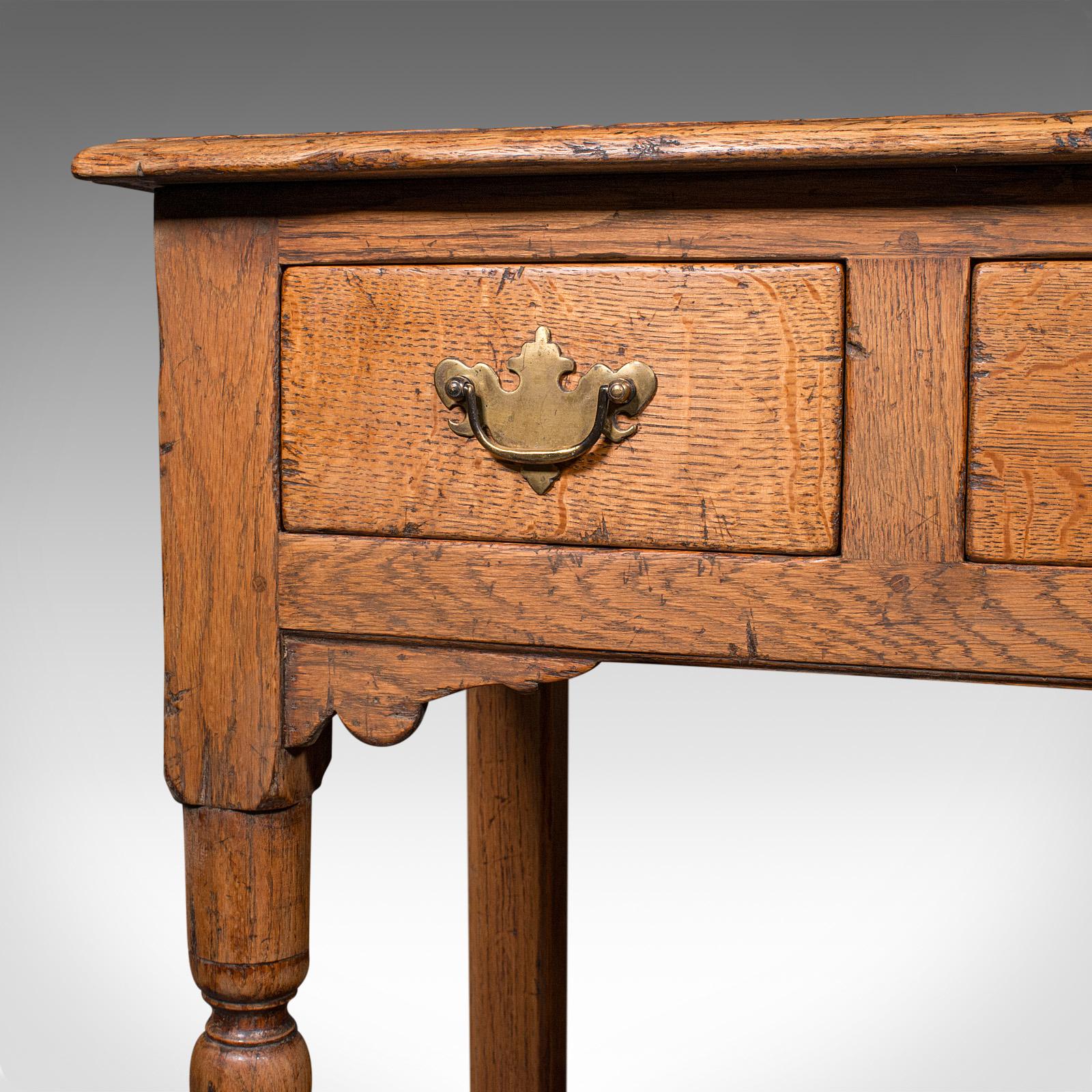 Antique Dresser Base, English Oak Kitchen Sideboard, Georgian Revival, Edwardian For Sale 5