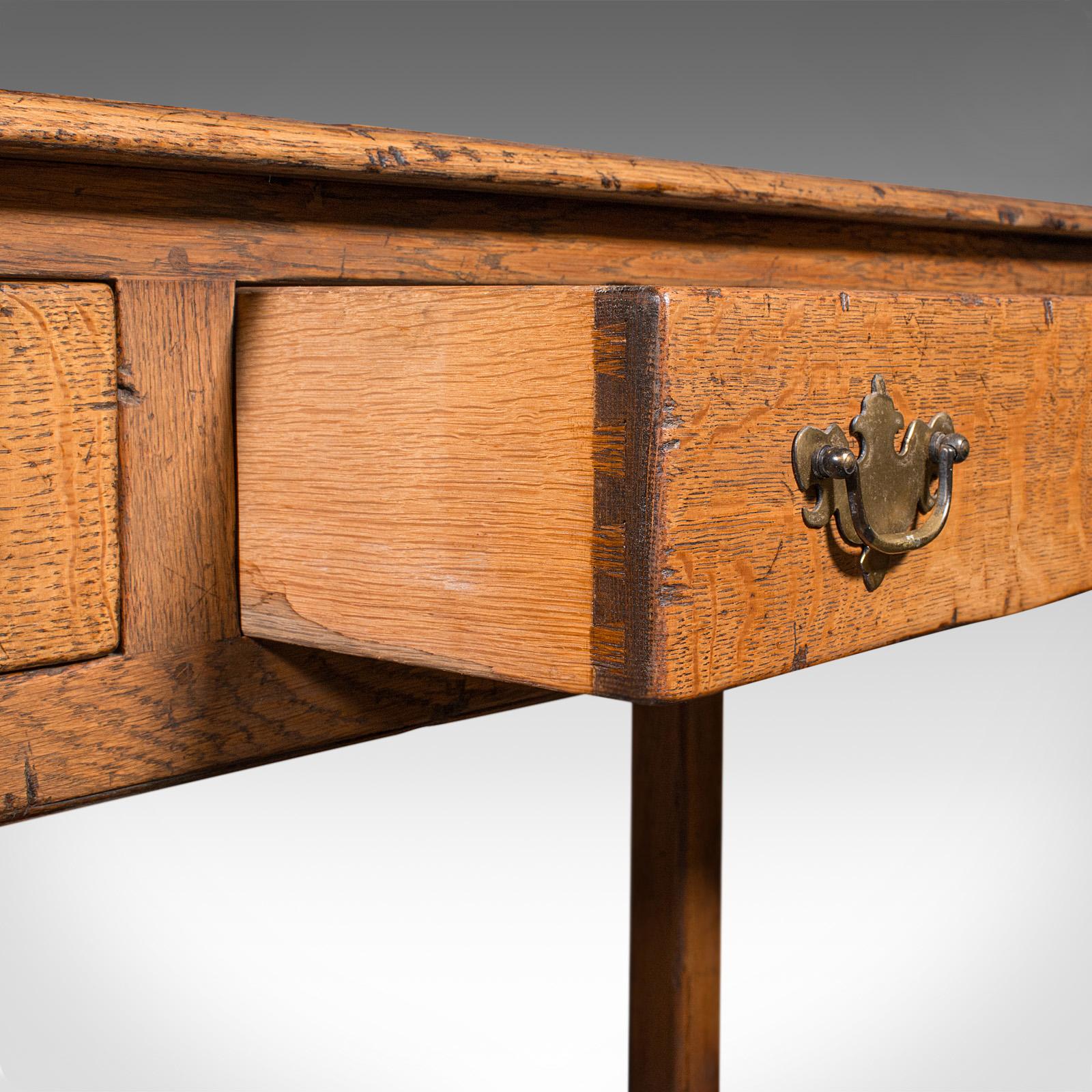 Antique Dresser Base, English Oak Kitchen Sideboard, Georgian Revival, Edwardian For Sale 7