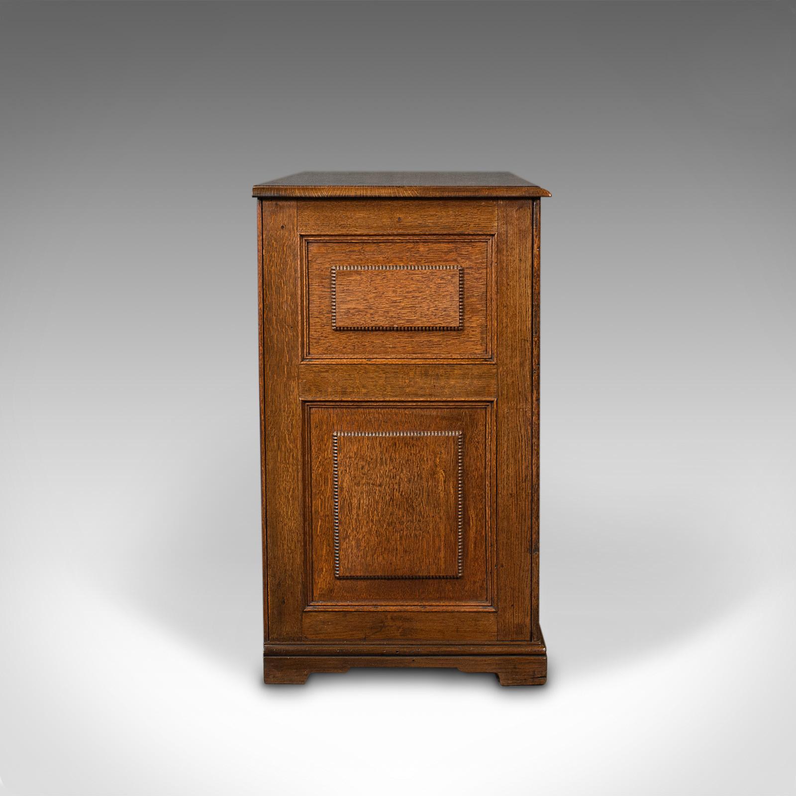 Antique Dresser Base, English, Oak, Side Cabinet, Georgian Revival, Victorian In Good Condition In Hele, Devon, GB