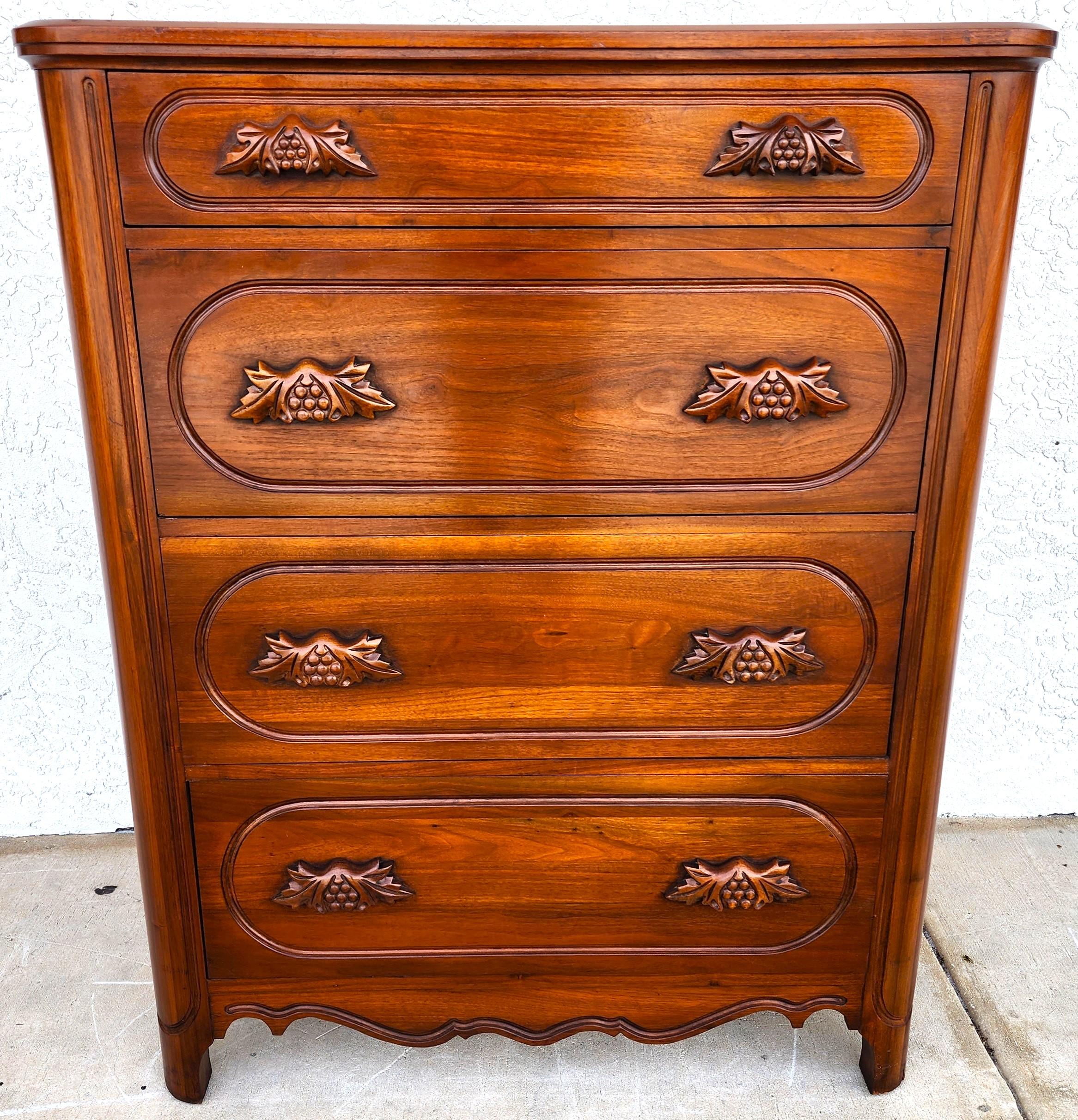 For FULL item description click on CONTINUE READING at the bottom of this page.

Offering One Of Our Recent Palm Beach Estate Fine Furniture Acquisitions Of An
Antique Dresser Highboy Solid Walnut by Davis Cabinet Co

Approximate Measurements in