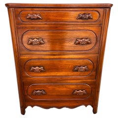 Vintage Dresser Highboy Solid Walnut by Davis Cabinet Co