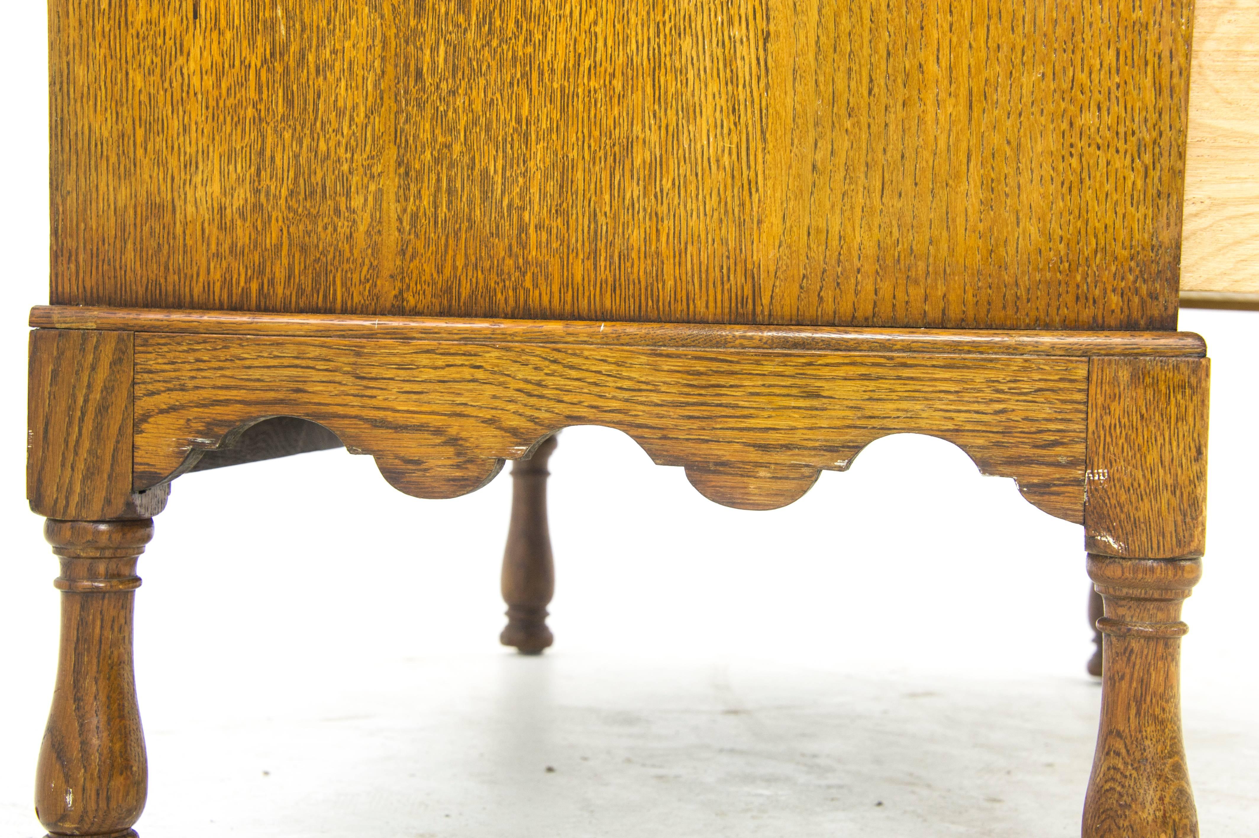 Antique Dresser:: Tiger Oak Dresser:: Five-Drawer Dresser:: Scotland:: 1890 REDUCED ! 2