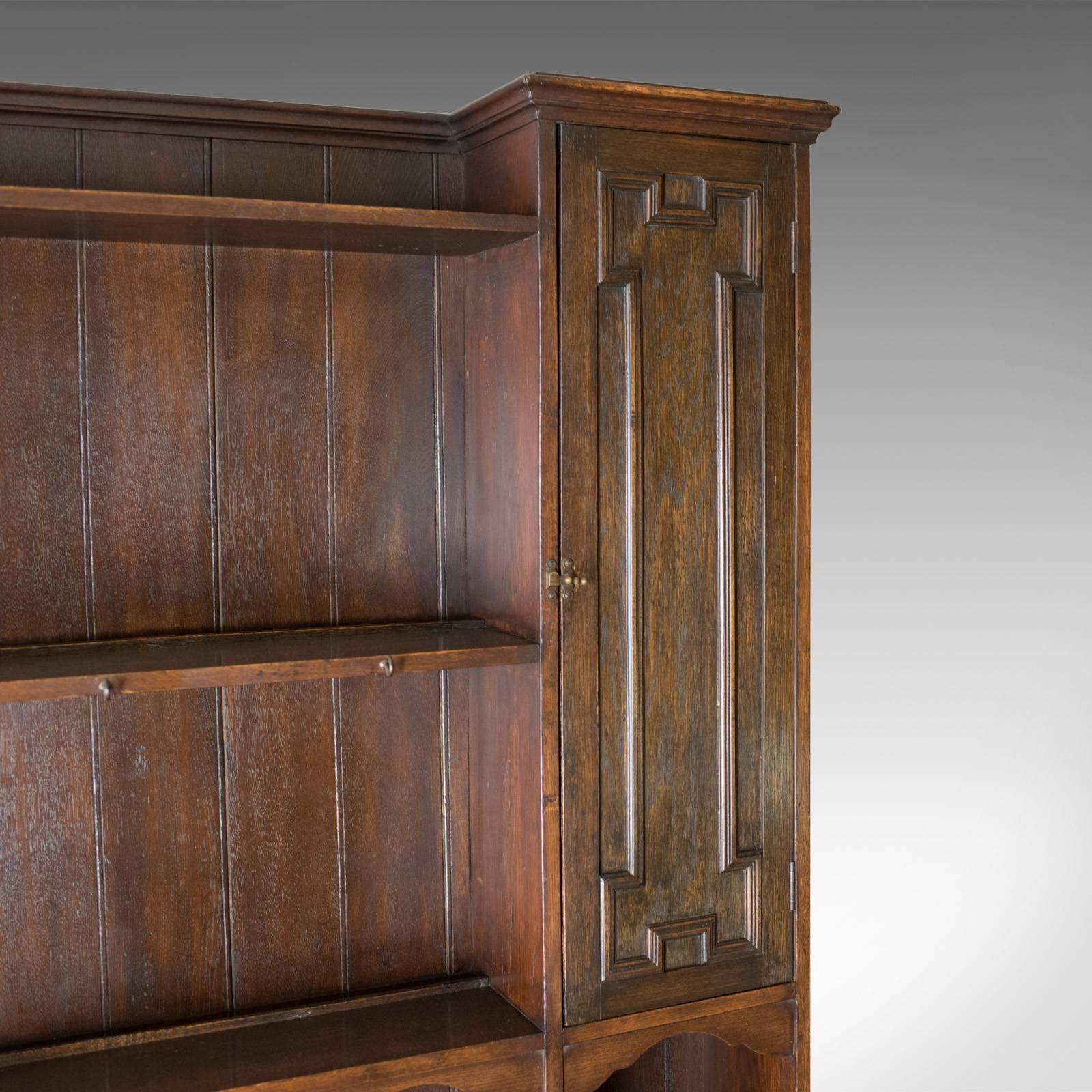 19th Century Antique Dresser, Victorian in the Jacobean Taste, English, Oak, Sideboard