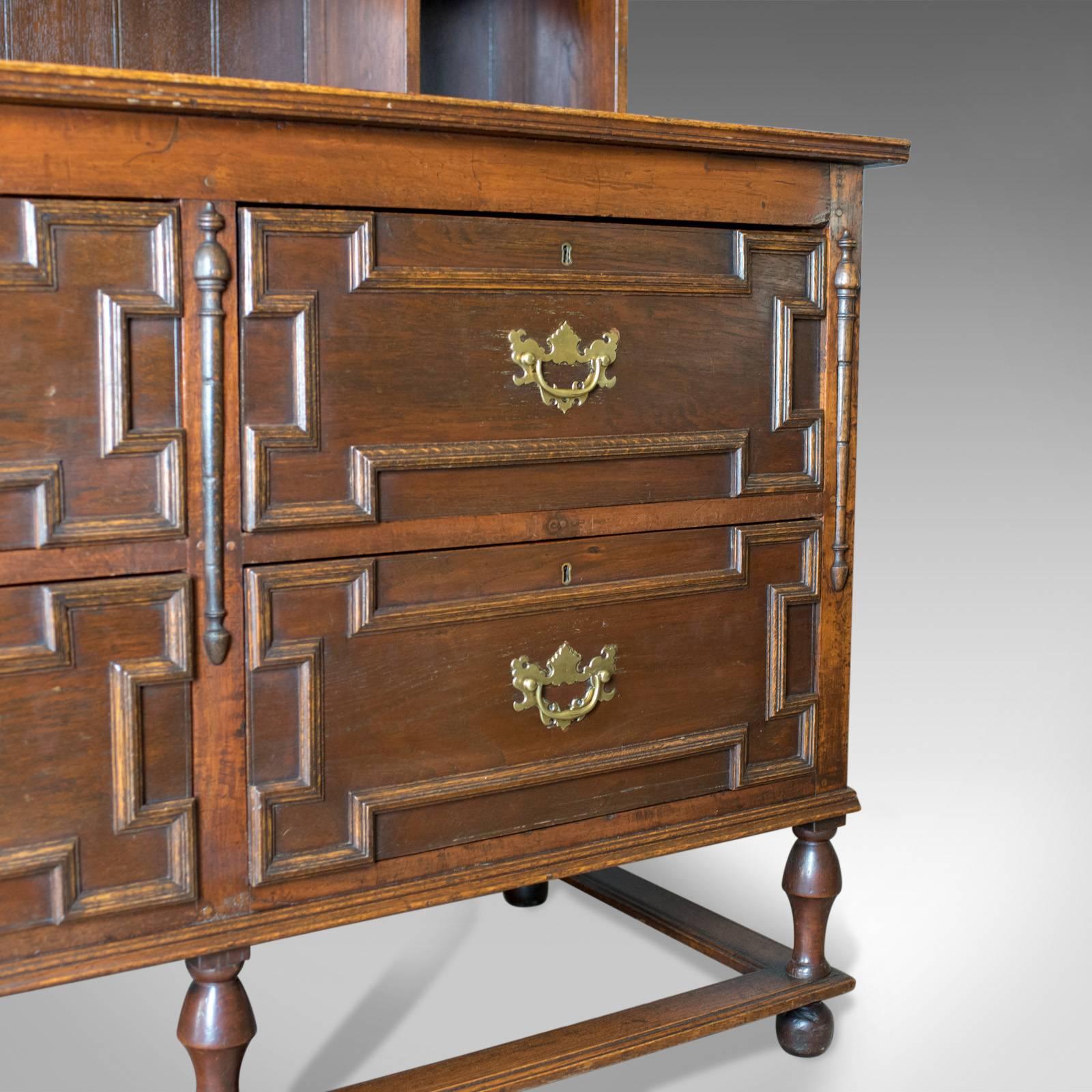 Antique Dresser, Victorian in the Jacobean Taste, English, Oak, Sideboard 2