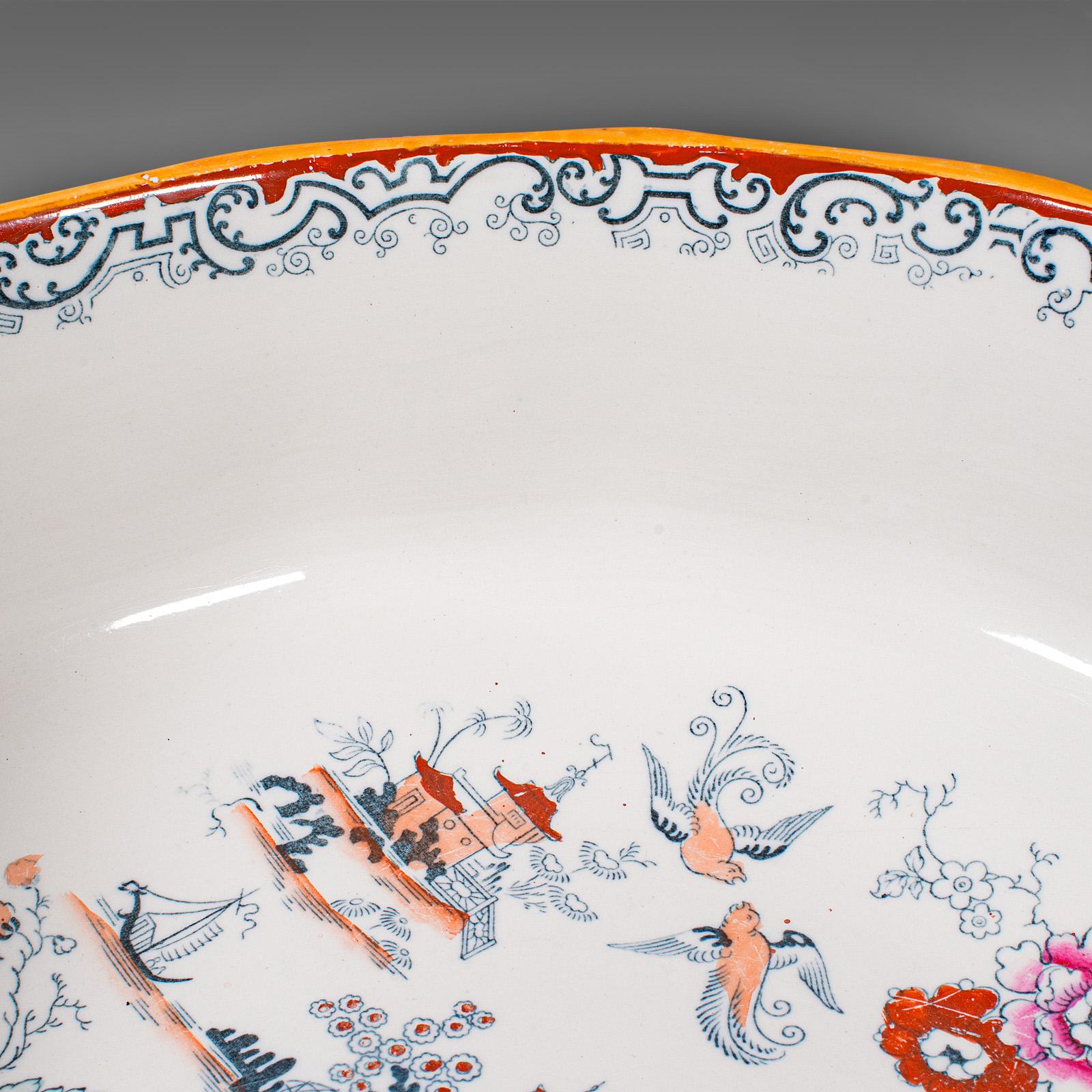Antique Dressing Room Washbowl, Ewer, English, Ceramic, Basin, Jug, Victorian For Sale 5