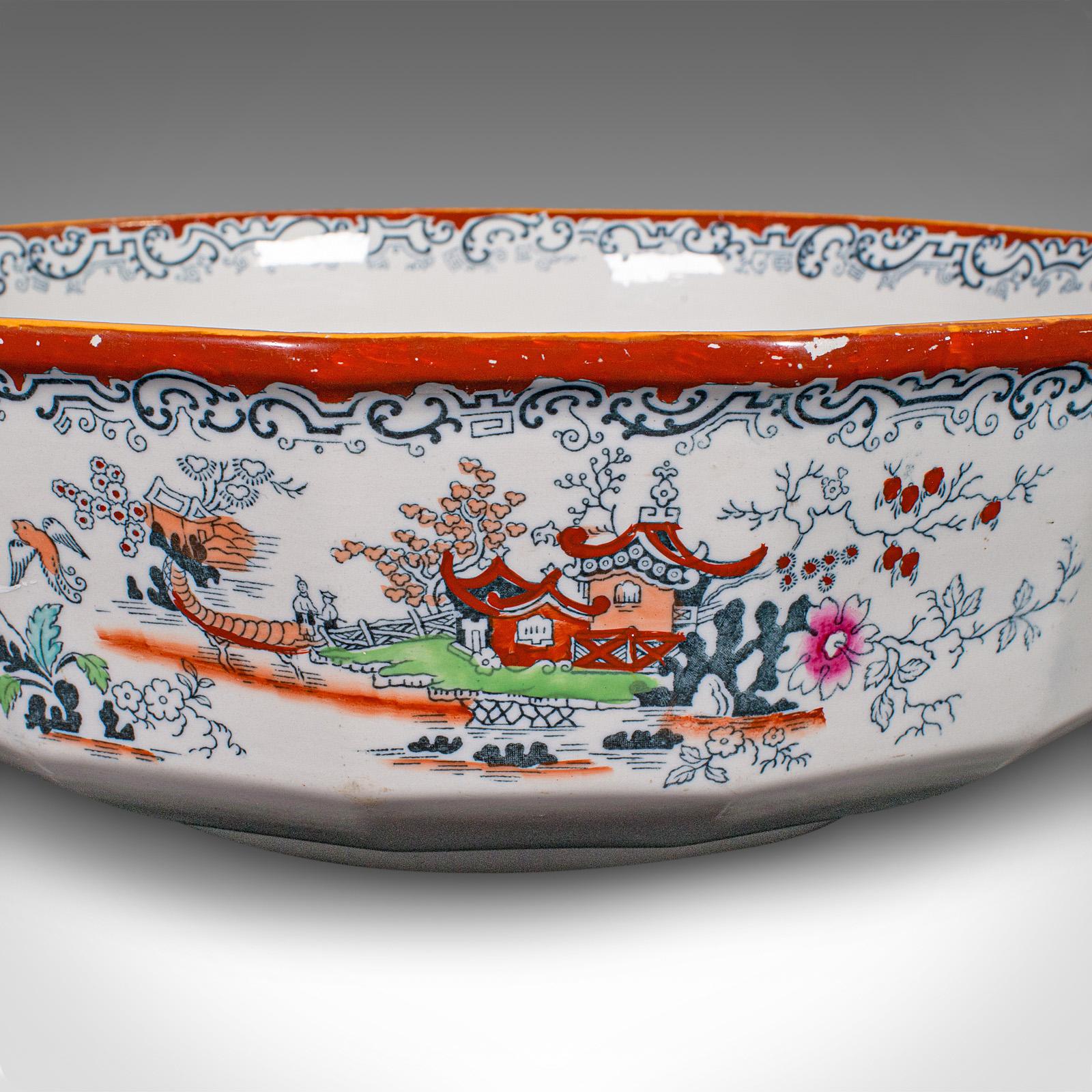 Antique Dressing Room Washbowl, Ewer, English, Ceramic, Basin, Jug, Victorian For Sale 6