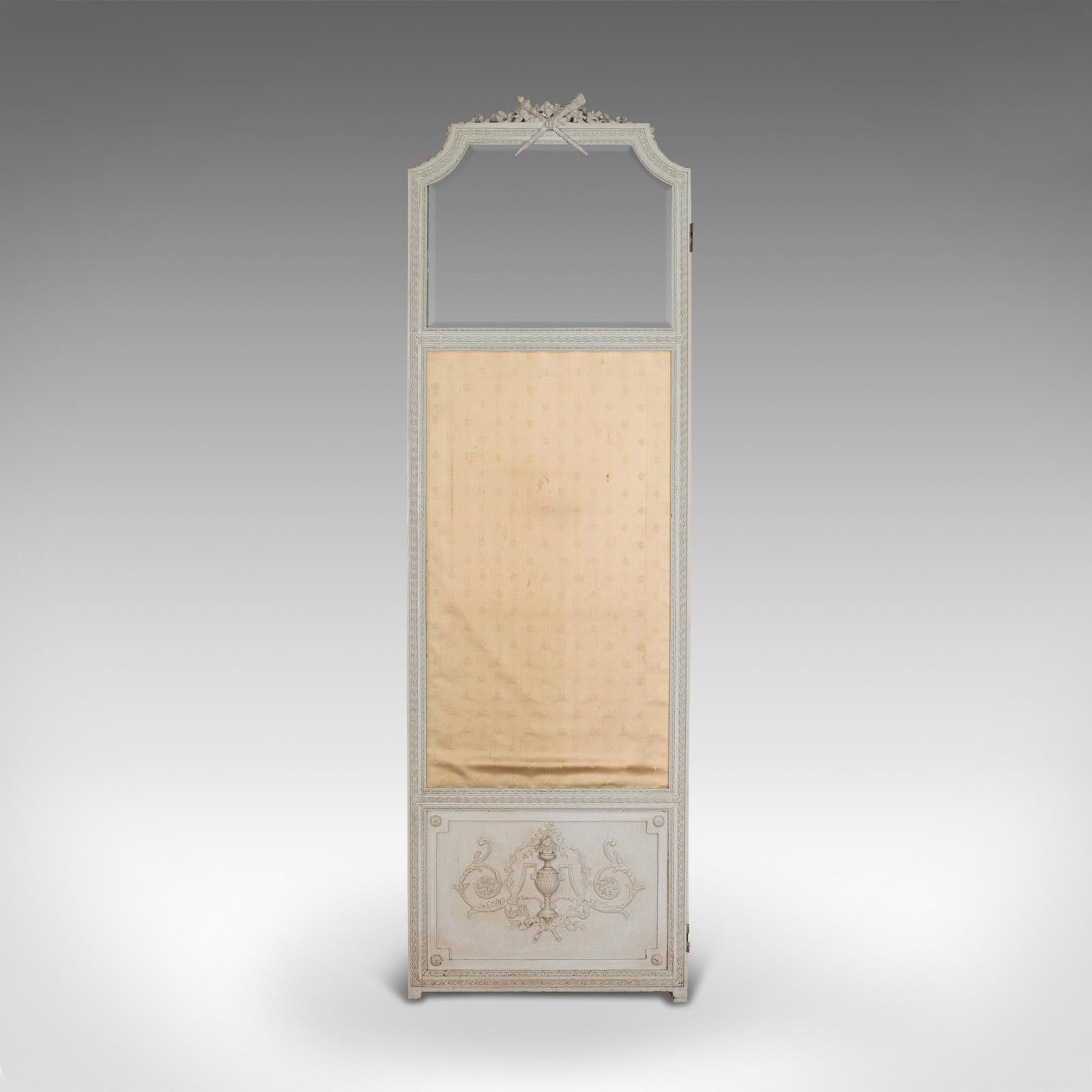 19th Century Antique Dressing Screen, Italian, Mahogany, Privacy, Room Divider, Victorian