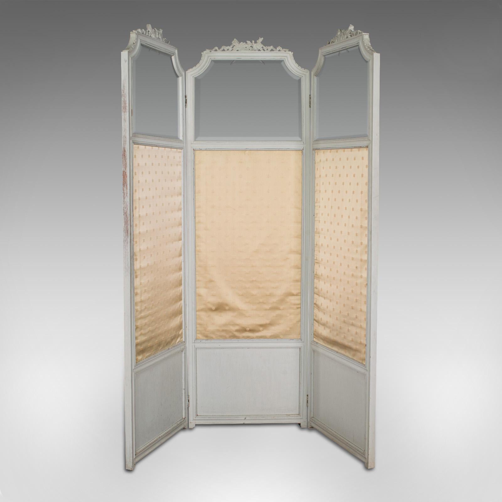 Antique Dressing Screen, Italian, Mahogany, Privacy, Room Divider, Victorian 2