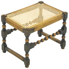 Antique Dressing Stool, Caned Top Seat, Beechwood, Antique Furniture   REDUCED!
