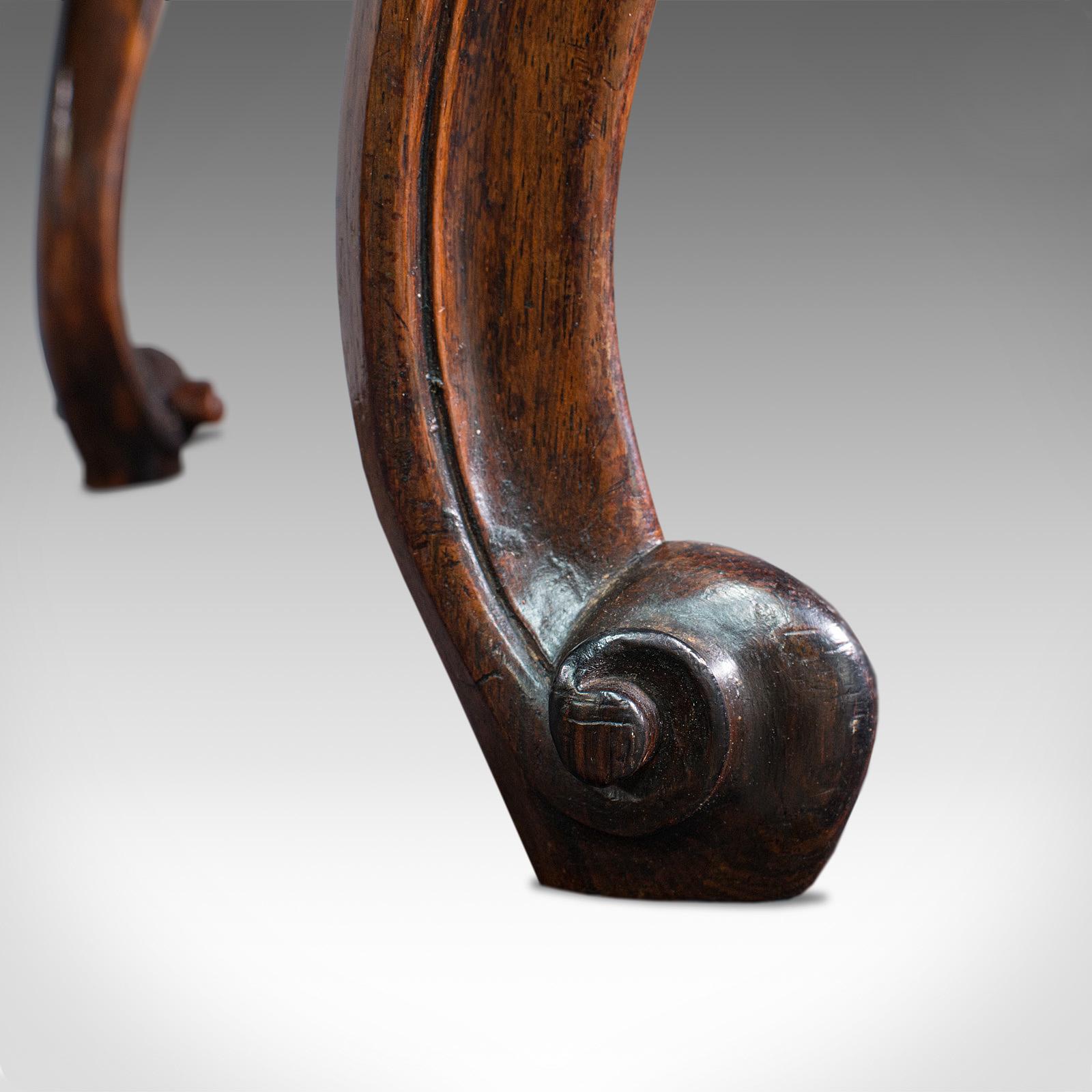 Antique Dressing Stool, English, Walnut, Upholstery, Boudoir Seat, Regency, 1820 For Sale 7