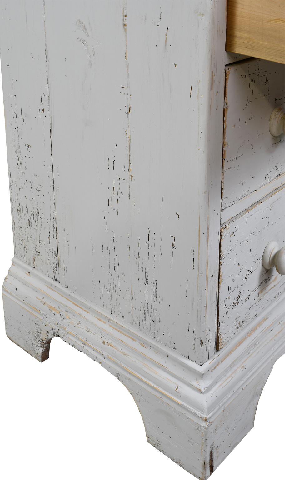 Antique Dressing Table/ Chest of Drawers with Gustavian Grey Paint & Oval Mirror en vente 3