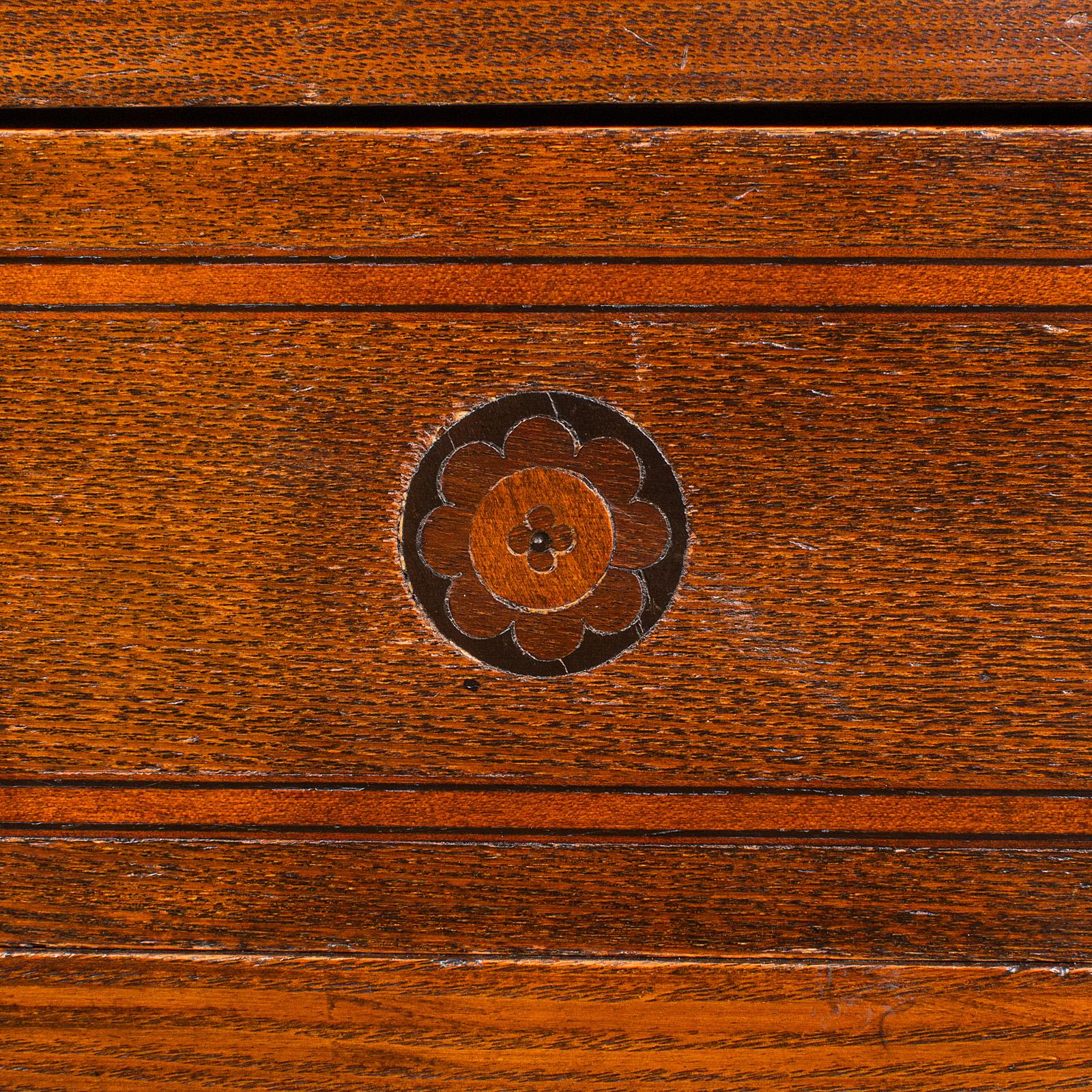 Antique Dressing Table, English Oak, Pine, 2 Drawer, Writing, Console, Victorian 4