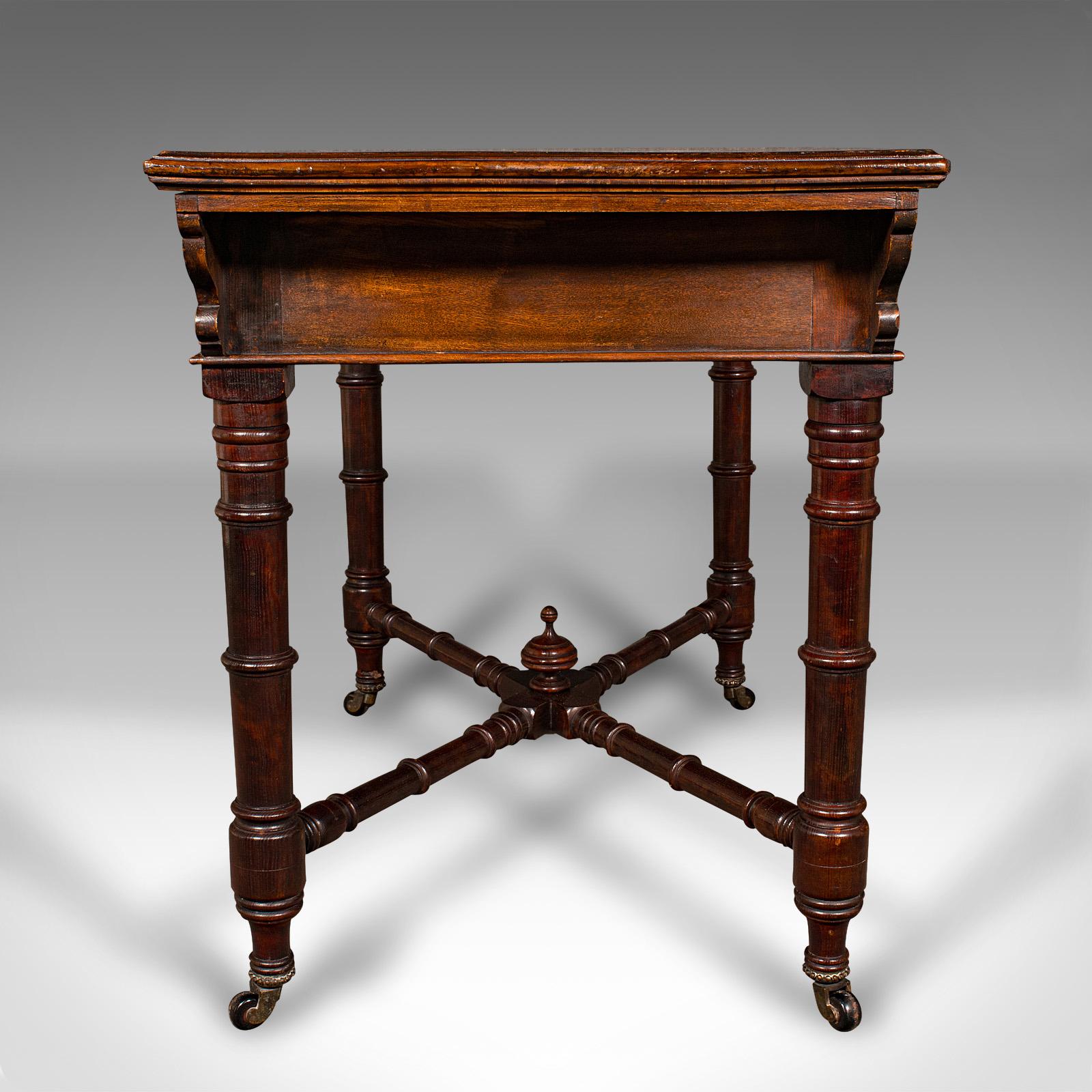 Late Victorian Antique Dressing Table, English Oak, Pine, 2 Drawer, Writing, Console, Victorian