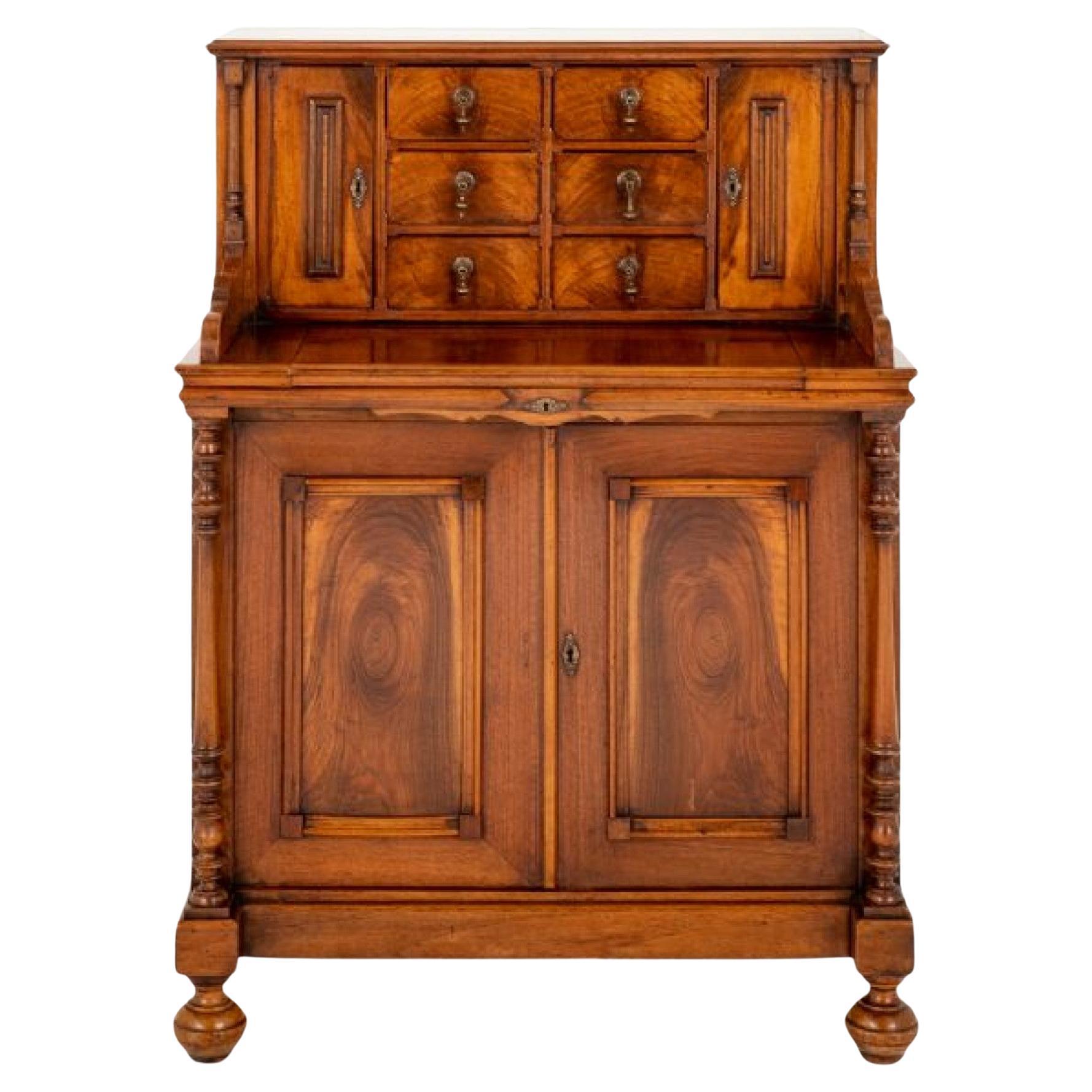 Antique Dressing Table French Walnut, 1880