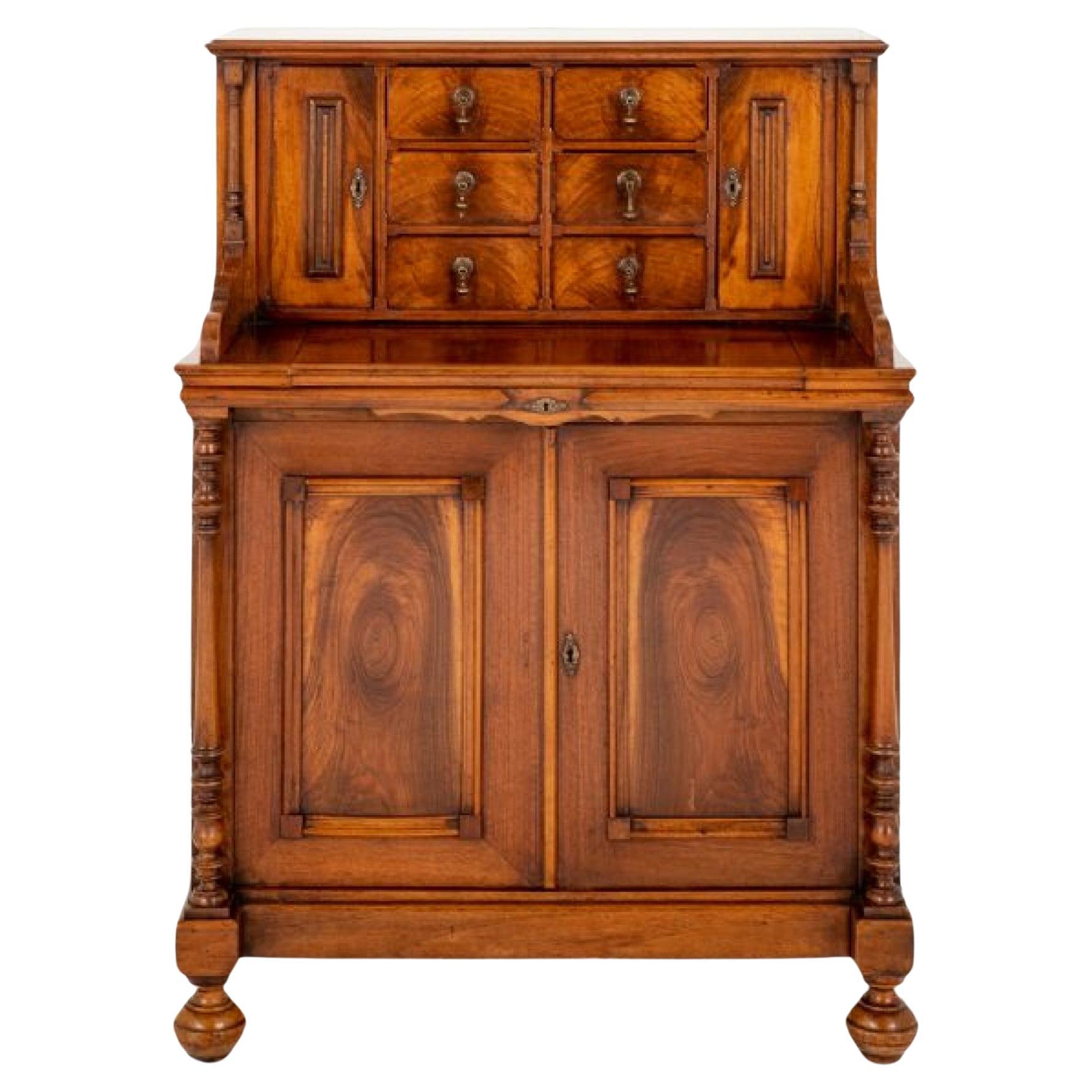 Antique Dressing Table French Walnut 1880