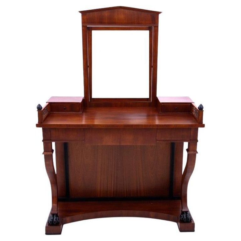 retro dressing table for sale Amazon.com: Makeup Vanity Set with Mirror & Cushioned Stool, Vintage  Dressing Table with 4 Drawers, European Style Vanity Desk for Bedroom  (Color : White+Gold, Size : 80x47x147cm) : Home & Kitchen