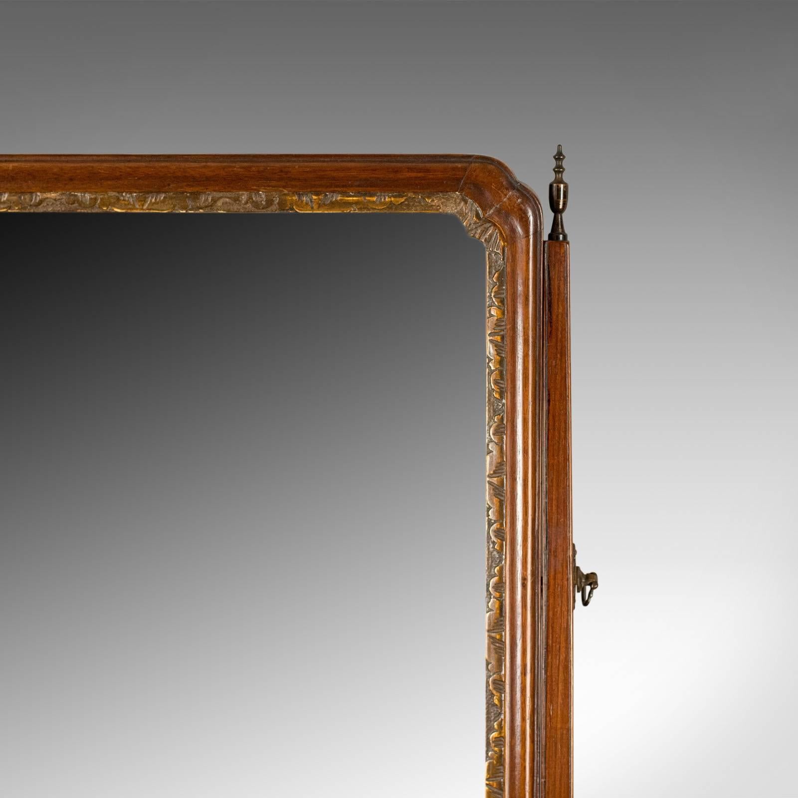 Antique Dressing Table Mirror, English Georgian, Mahogany, Toilet, Vanity In Good Condition In Hele, Devon, GB