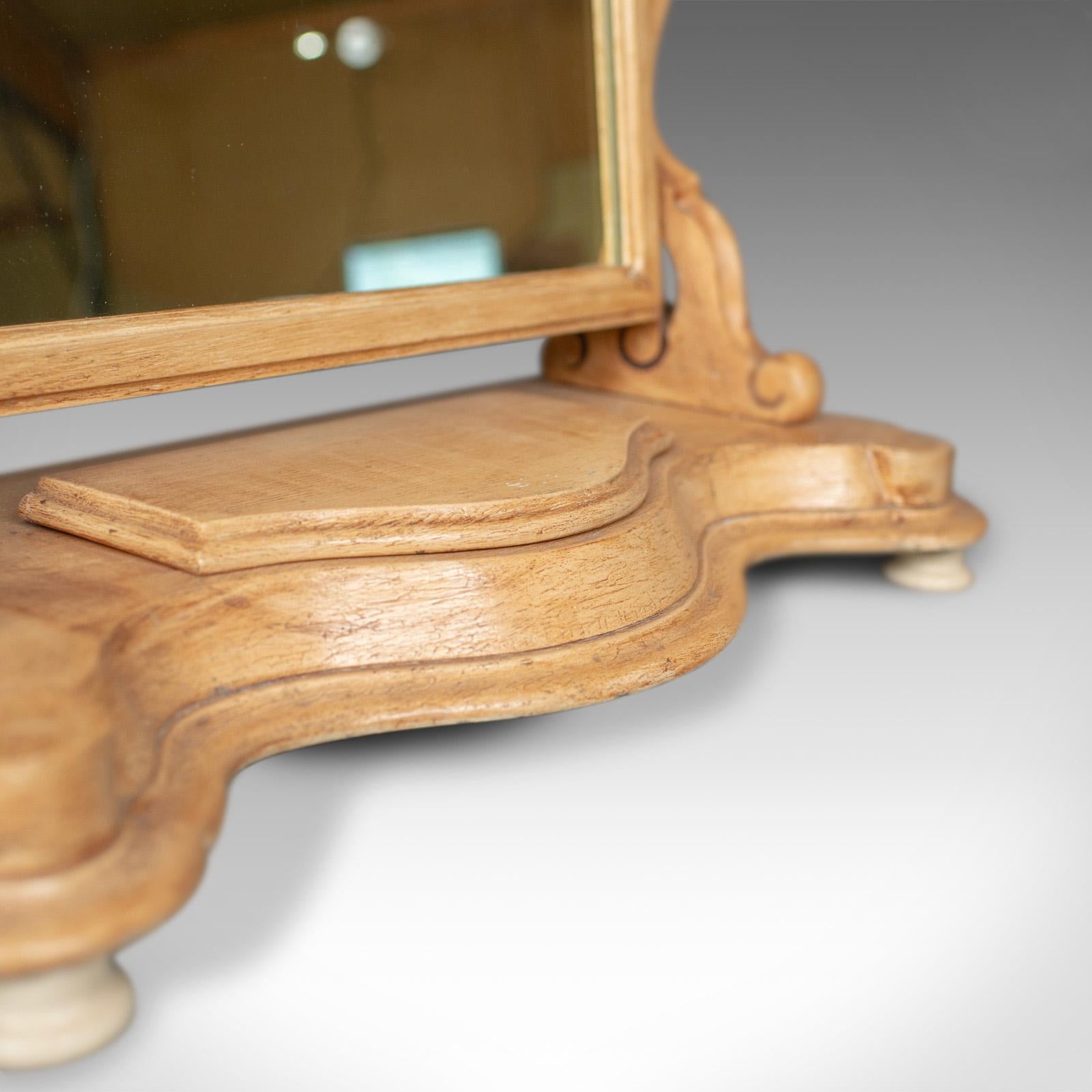 Mahogany Antique Dressing Table Mirror, English Victorian, Vanity, Toilet, Painted For Sale