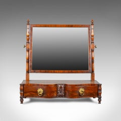 Antique Dressing Table Mirror, Mahogany, Vanity, Platform, Toilet, circa 1890