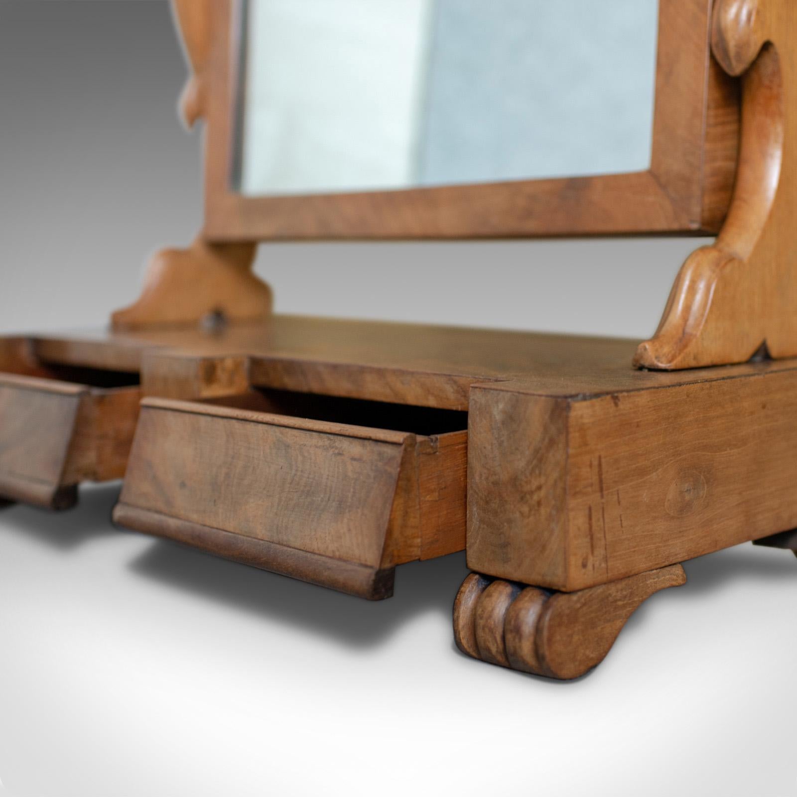 Antique Dressing Table Mirror, Victorian, Mahogany, Adjustable, Swing circa 1870 3