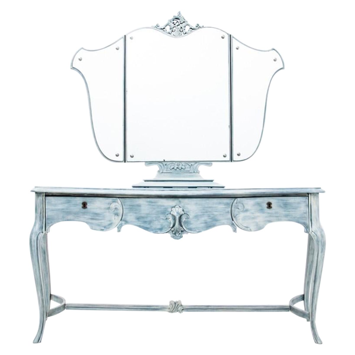Table de coiffeuse ancienne, Europe du Nord, vers 1920