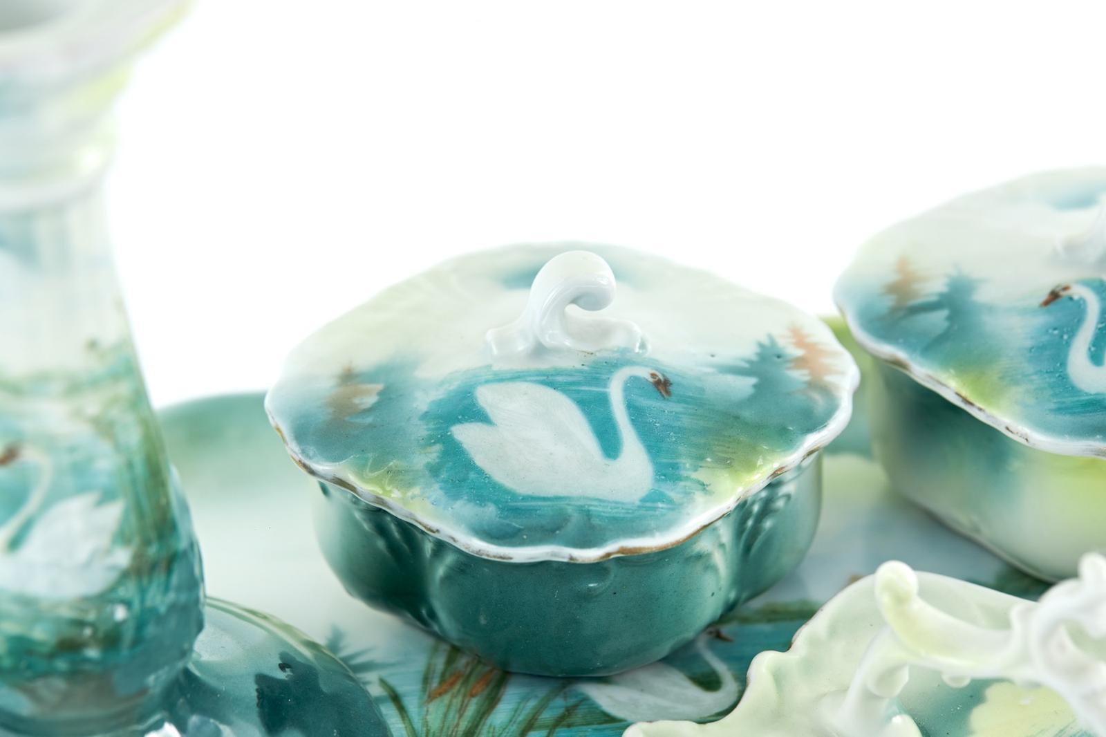 Porcelain Antique Dressing Table Set For Sale
