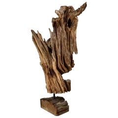 Sculpture ancienne en bois flotté