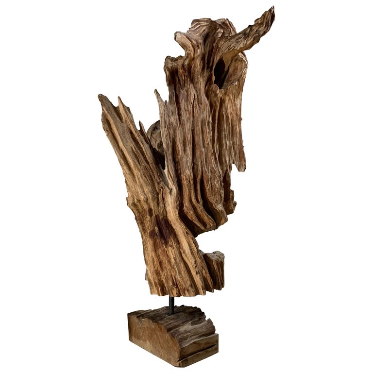Sculpture ancienne en bois flotté En vente sur 1stDibs