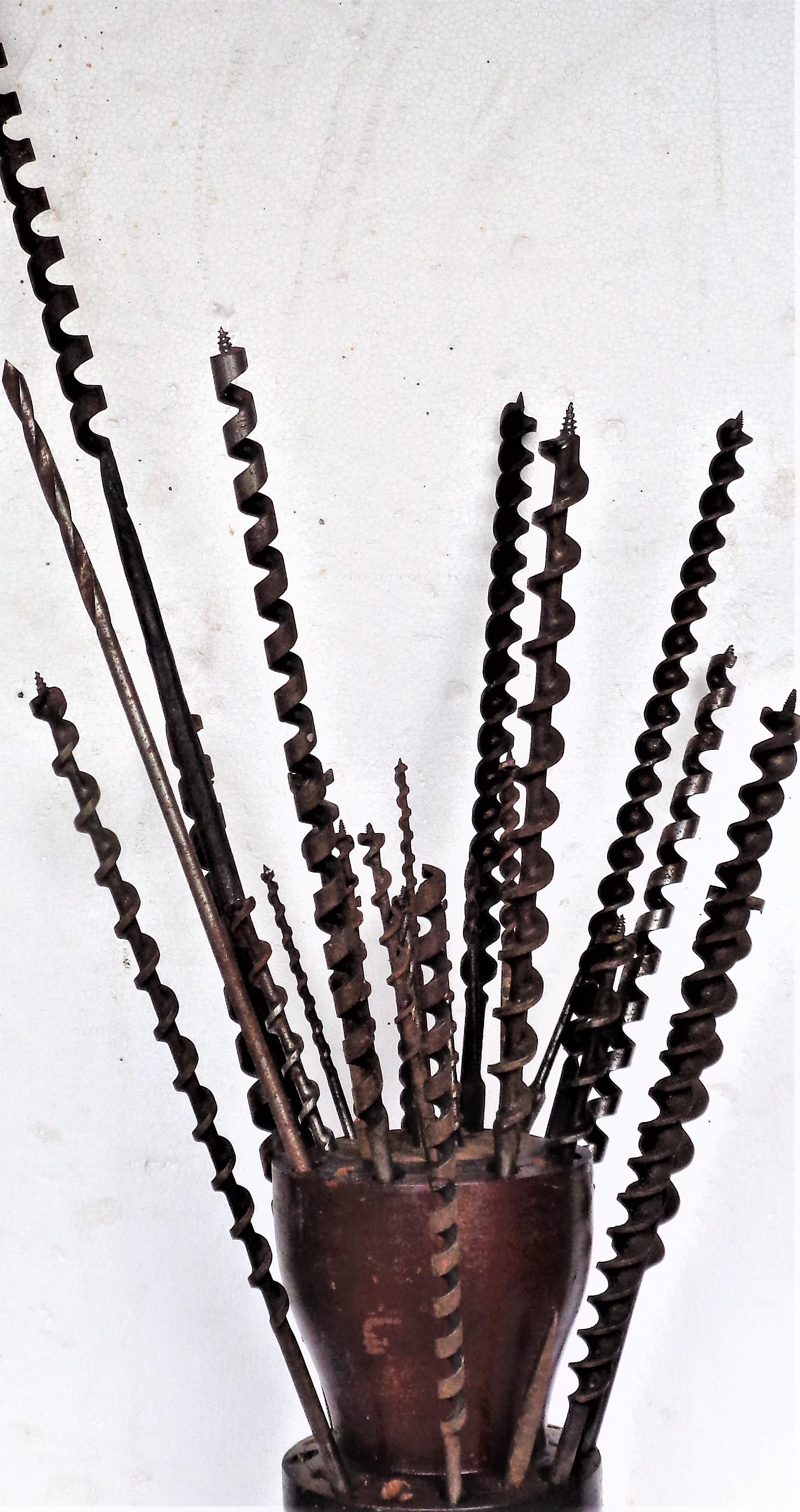 Antique Drill Bit Holder & Drill Bits, As Found Industrial Sculpture For Sale 7