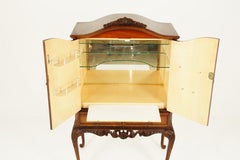 Antique Drinks Cabinet, Vintage Cocktail Cabinet, Walnut, Scotland, 1930