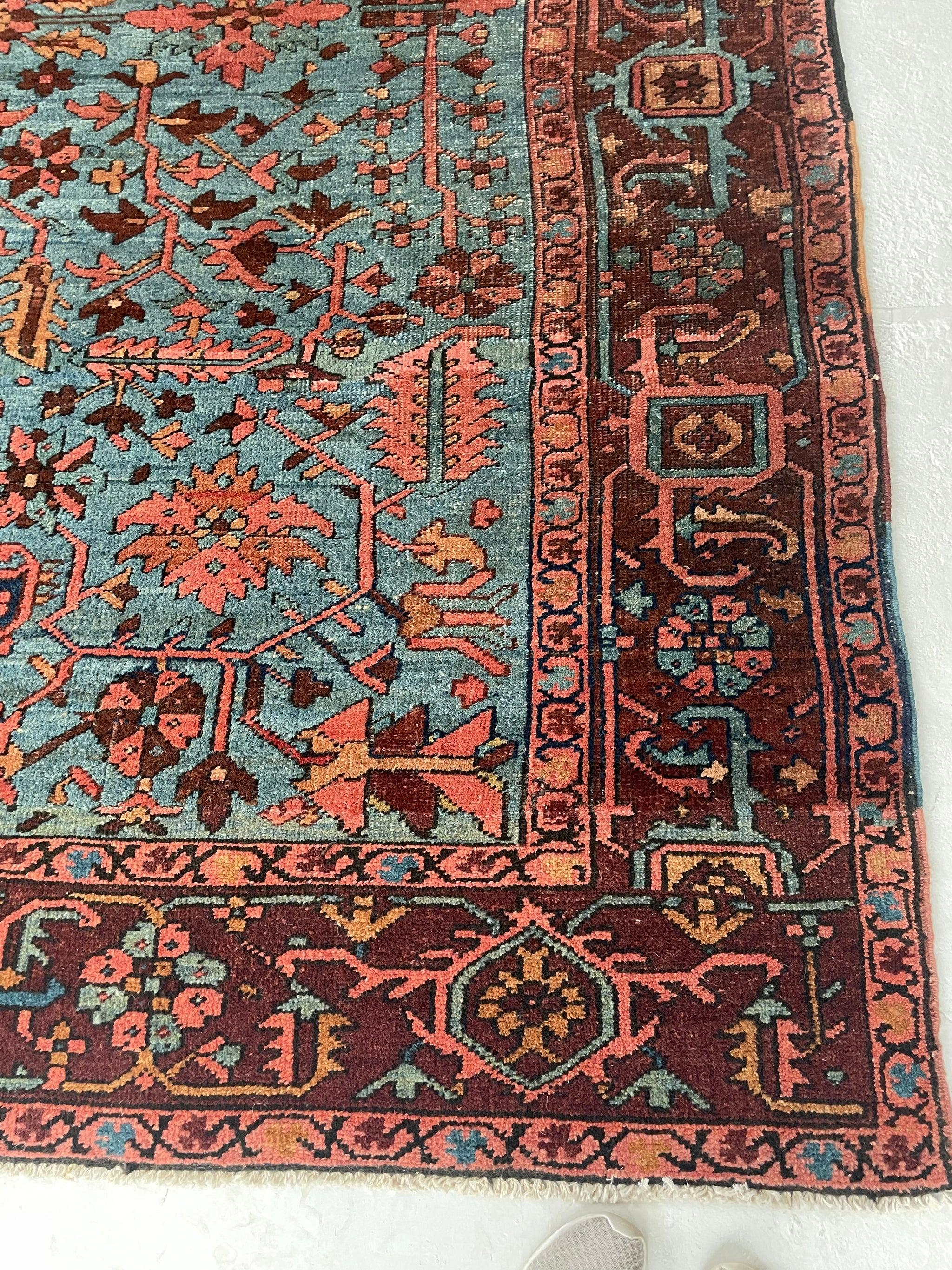 Antique Drop Dead Gorgeous Persian Heriz Rug , circa 1920's 6