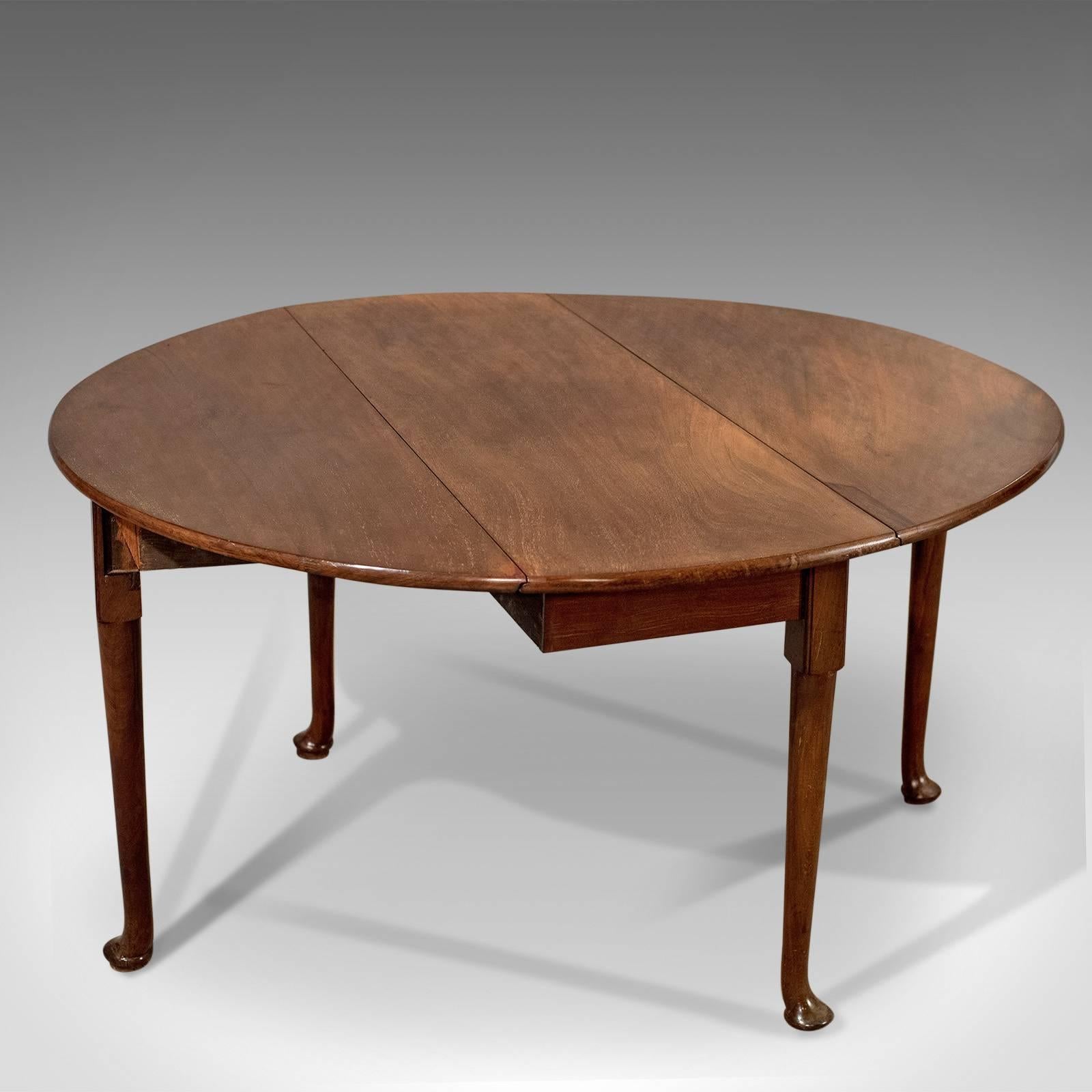 Antique Drop Flap Dining Table, Mahogany, English, Georgian, circa 1800 1