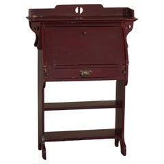 Antique Drop-Front Painted Secretary Desk, Danish Skønvirke, Early 20th Century