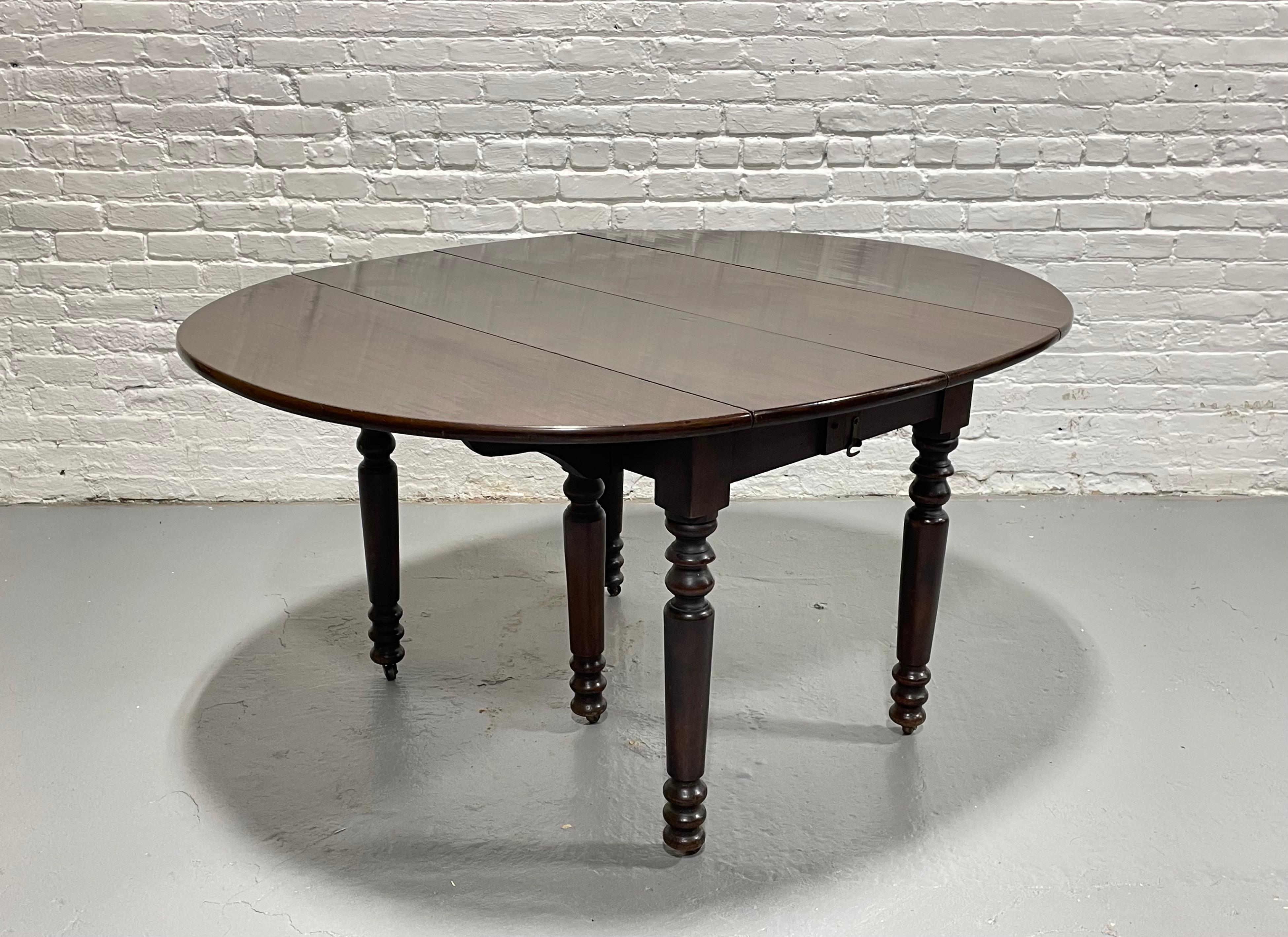 antique drop leaf dining table