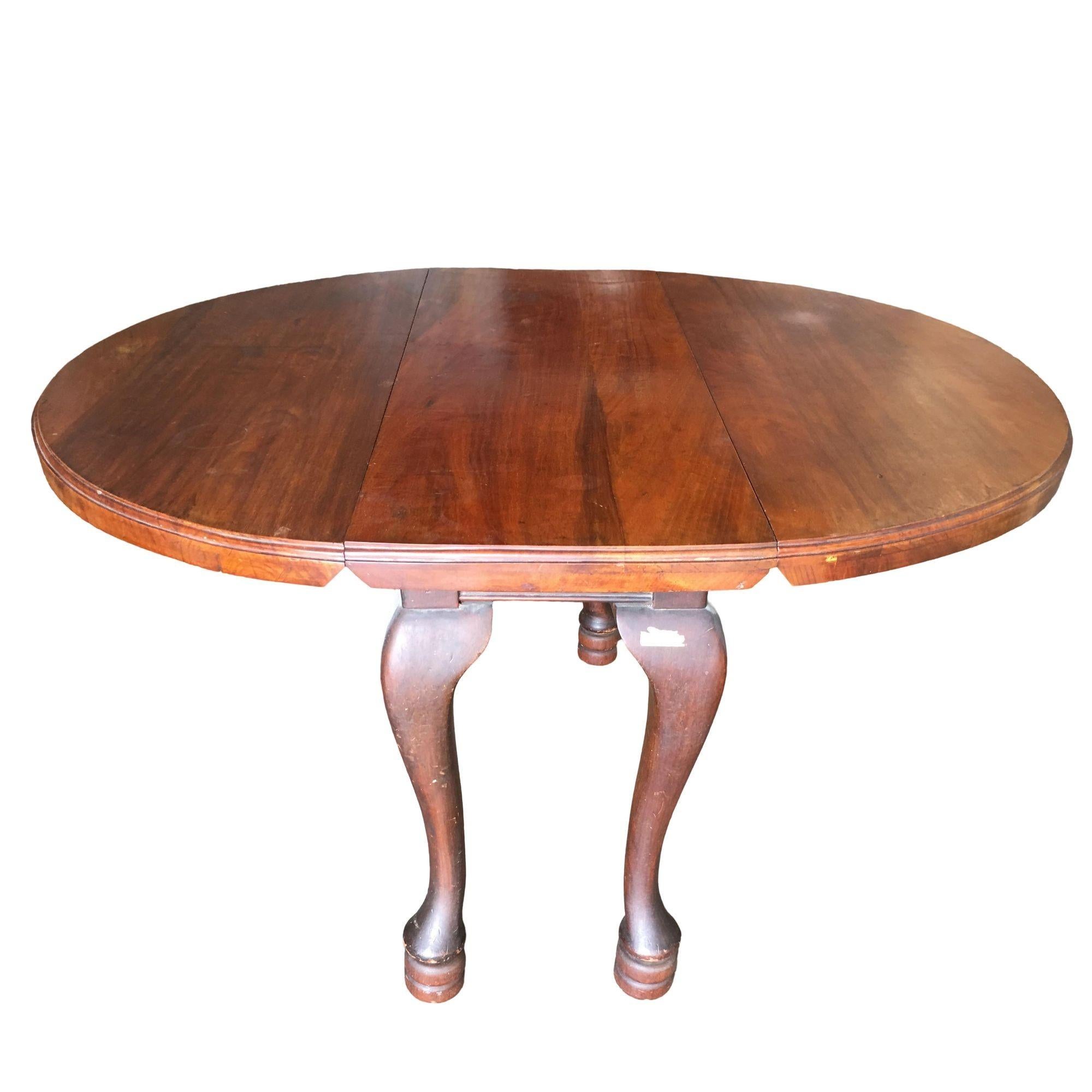 Table ancienne à abattant en acajou de style campagne française Excellent état - En vente à Van Nuys, CA