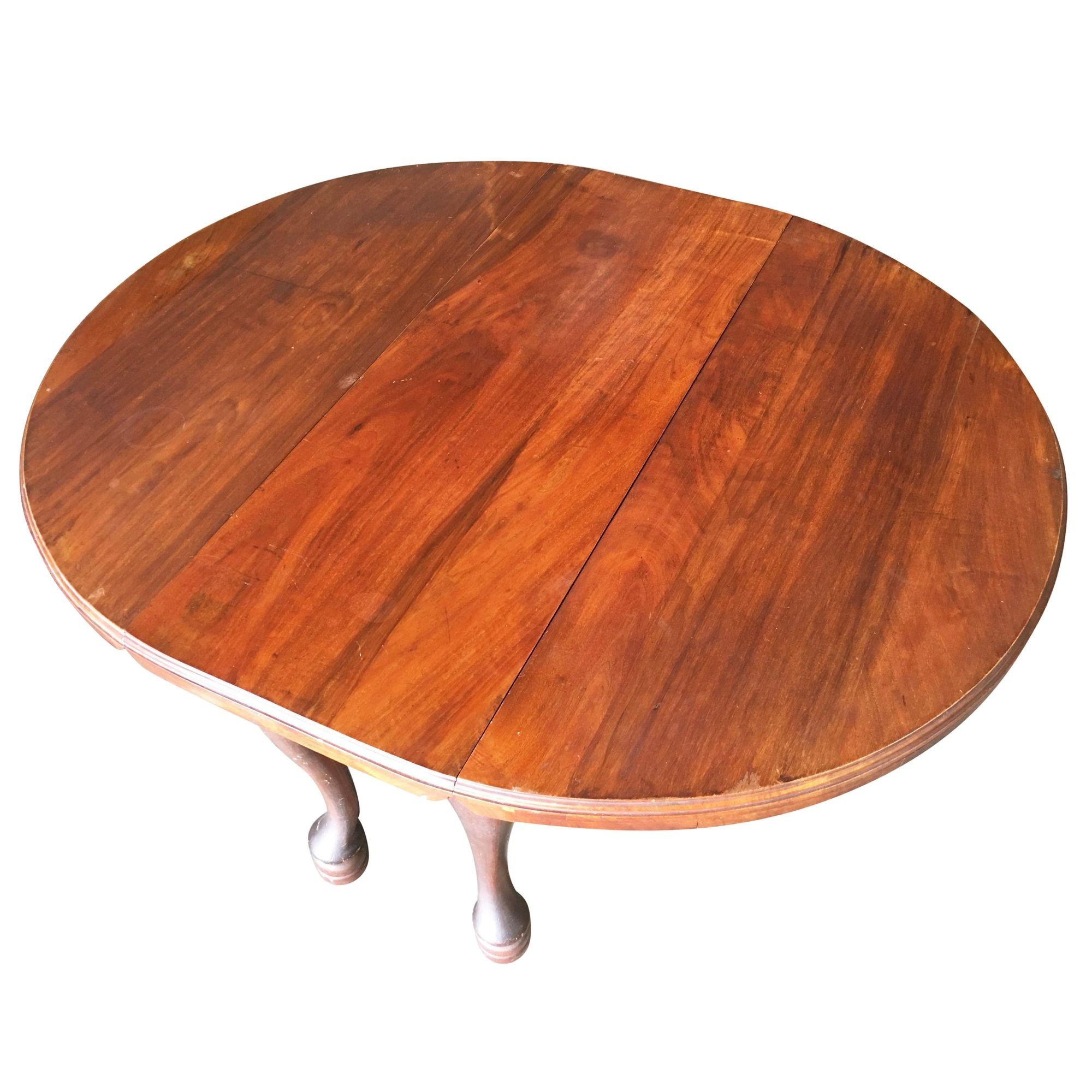Acajou Table ancienne à abattant en acajou de style campagne française en vente