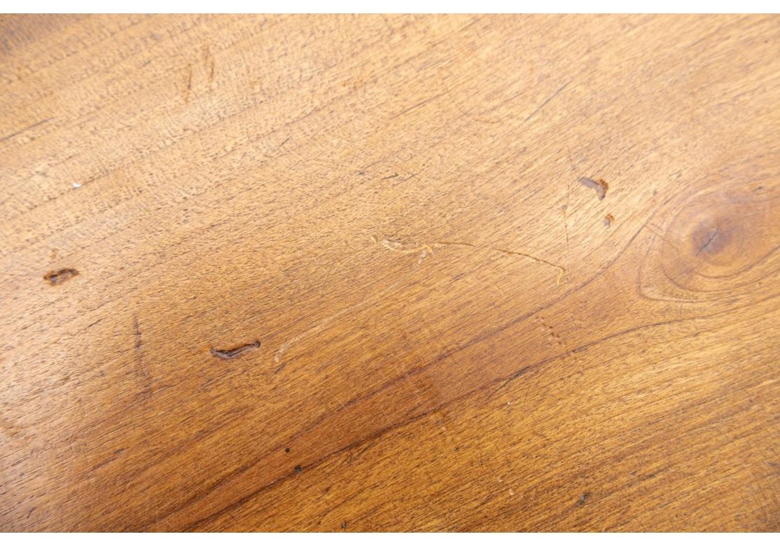 Antique Drop Leaf Hardwood Table With Bobbin Turned Legs For Sale 2