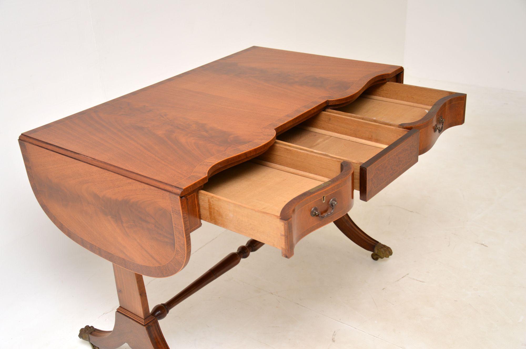 Antique Drop Leaf Sofa Table For Sale 4