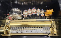 Antique Drum Bell & Castanet Music Box with Butterfly Strikers, Paillard, c.1890