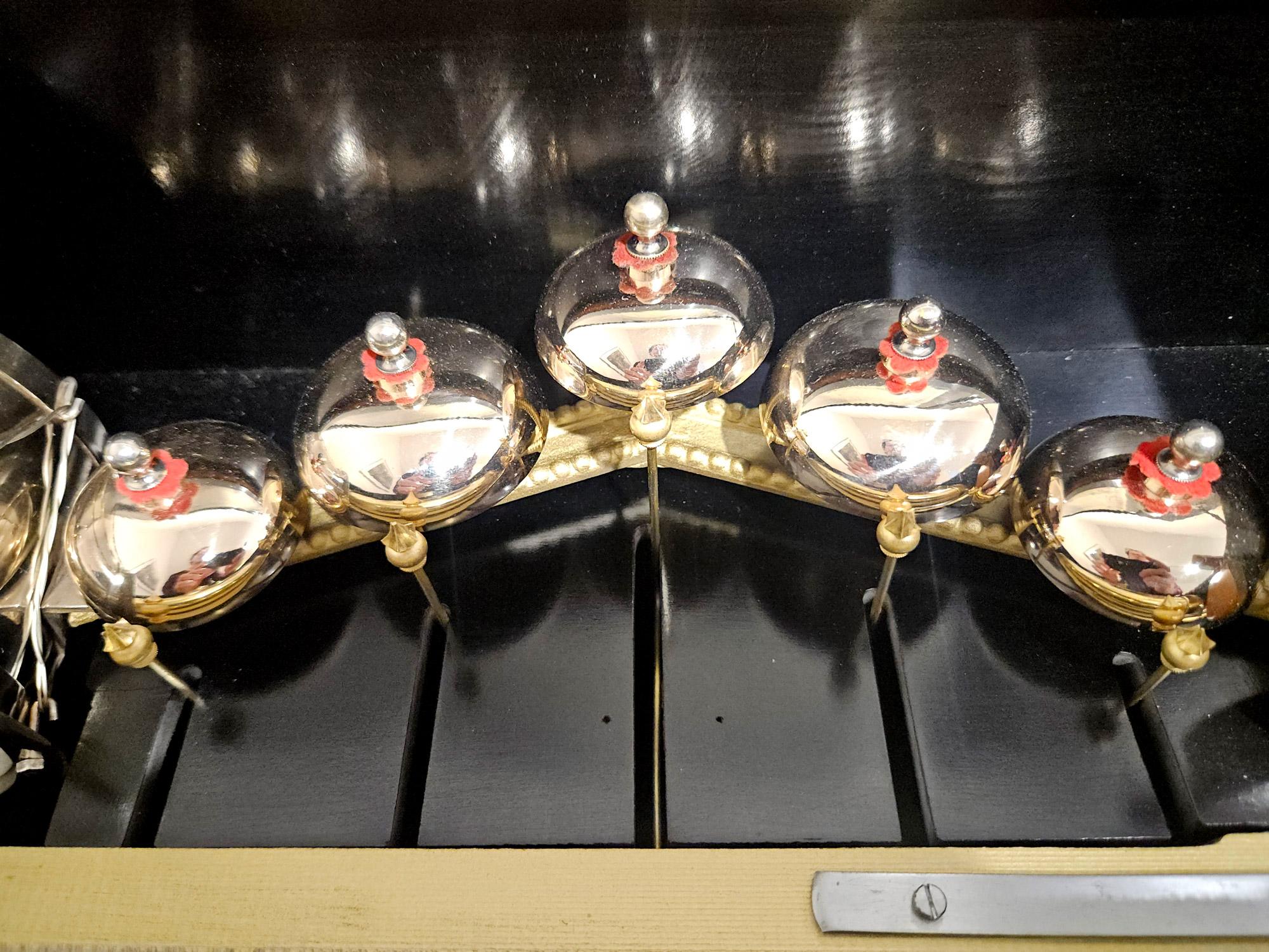 Late Victorian Antique Drum Bell &Castanet Two-Per-Turn Orchestral Music Box, Ami Rivenc, 1890 For Sale